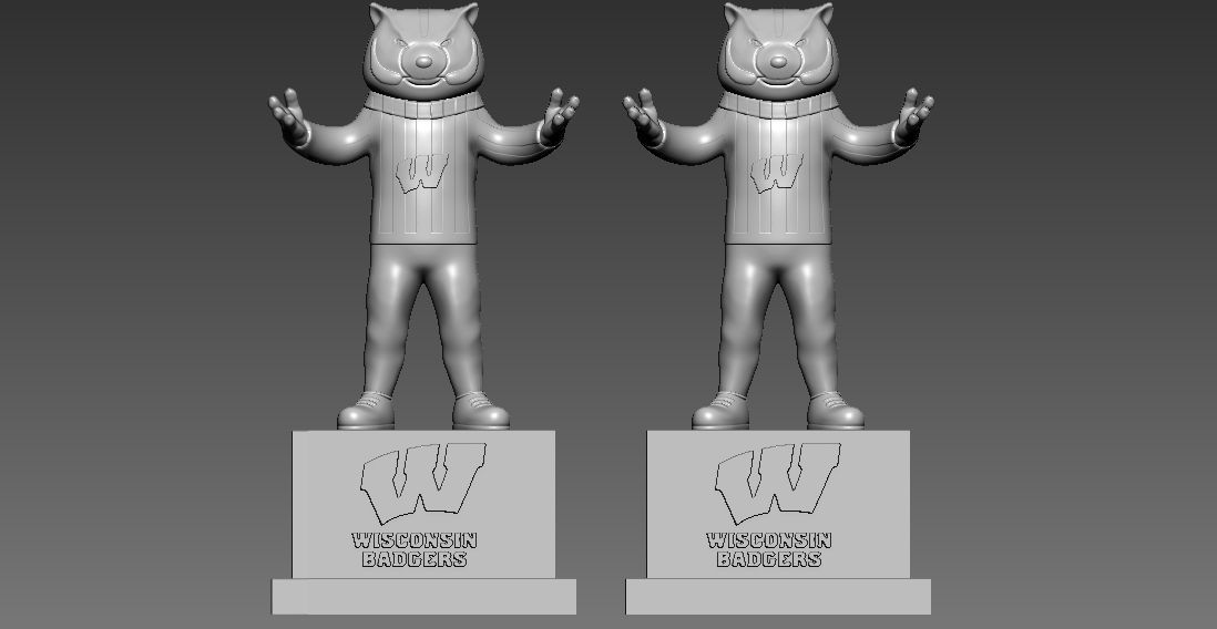 NCAA - Wisconsin Badgers football mascot statue  - IN 3D 3D print model_1