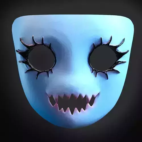 anime style horror mask 3D print model