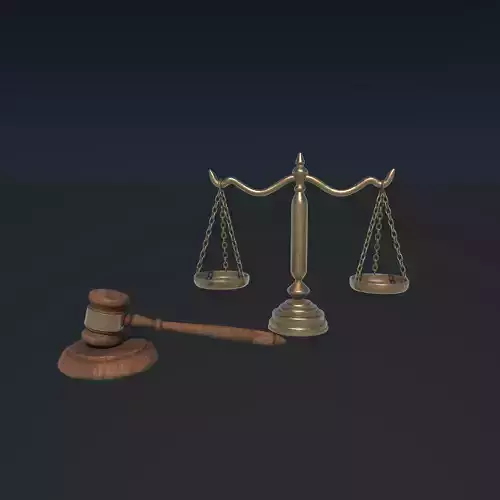 justice scale 3D model