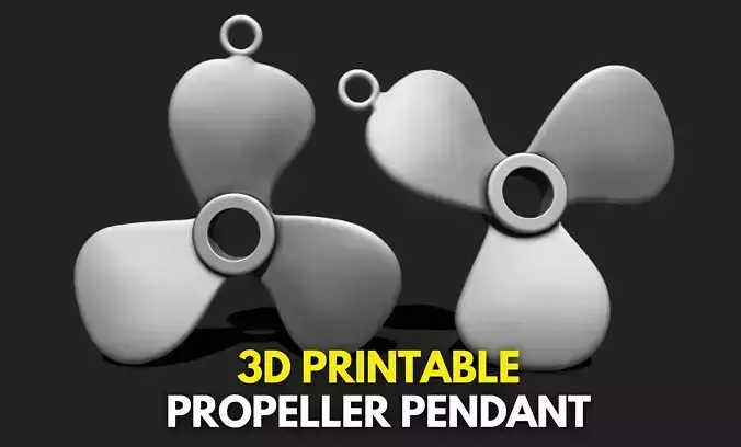 Propeller Pendant - 3D STL File for 3D Printing 3D print model