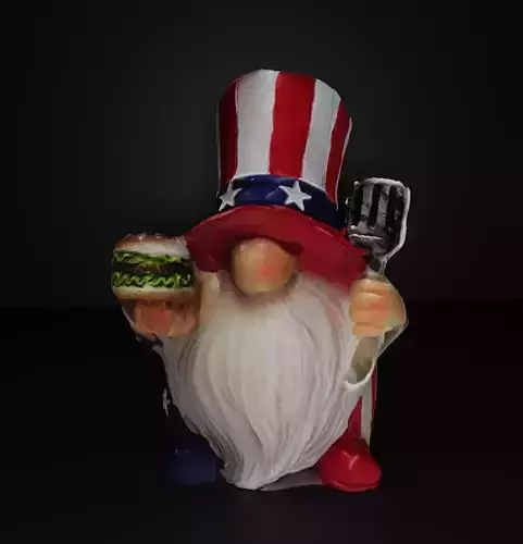 Gnome Hamburger 3D print model