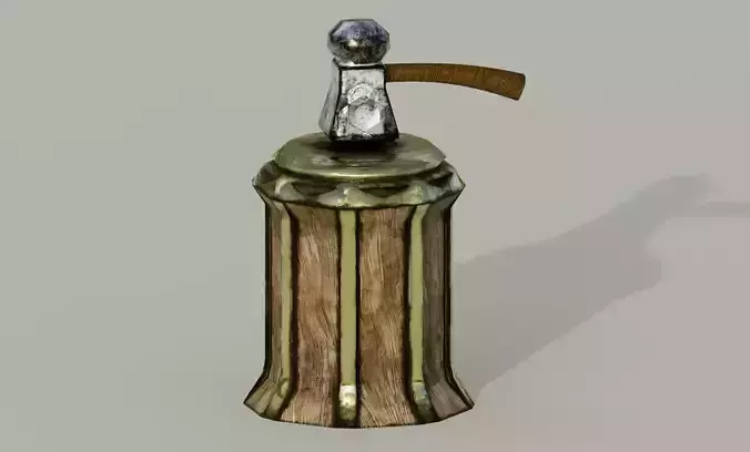 Mallet and anvil Low-poly 3D model