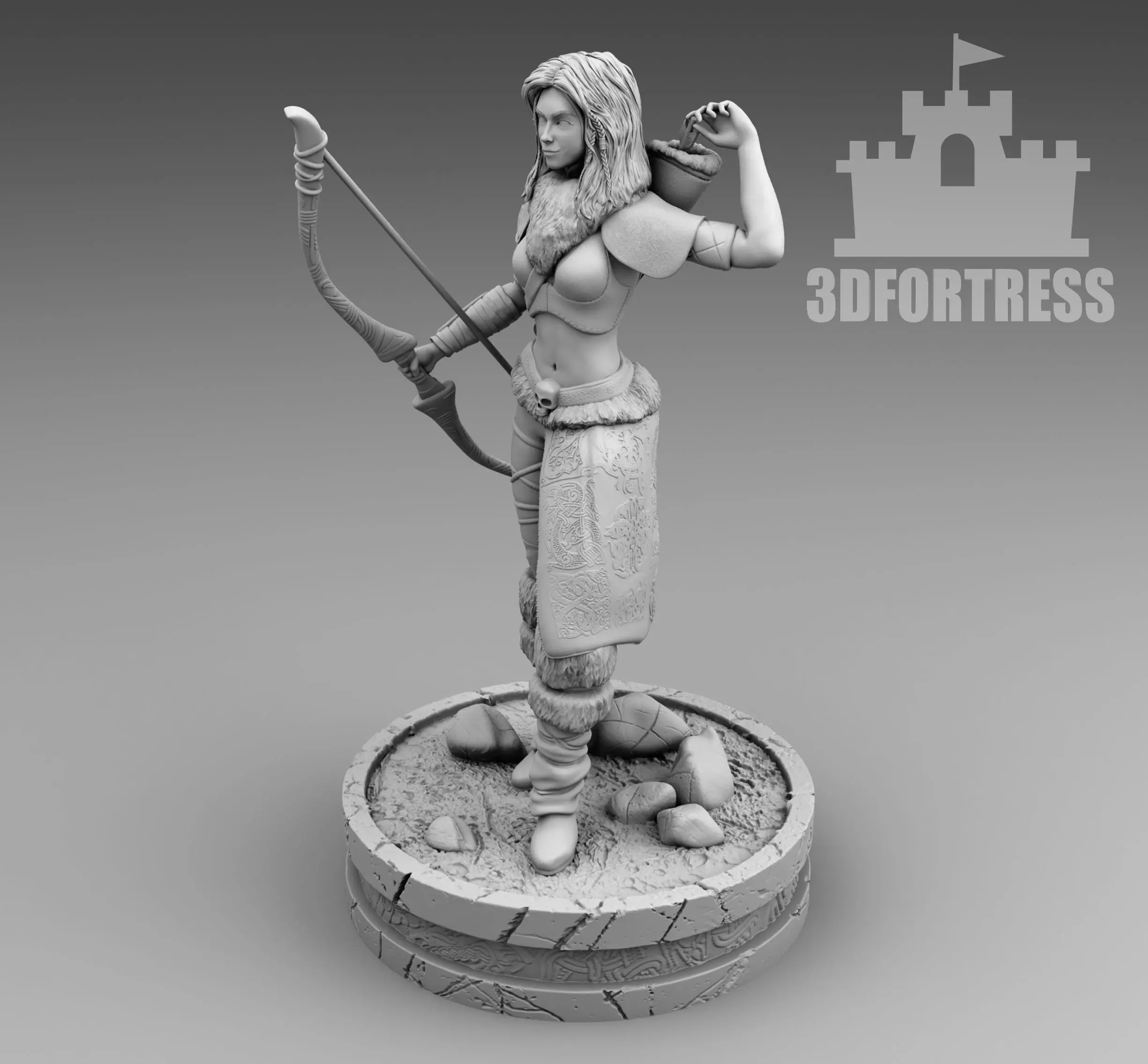 Viking archer women 3D print model