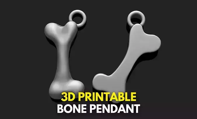 Bone Pendant - 3D STL File for 3D Printing