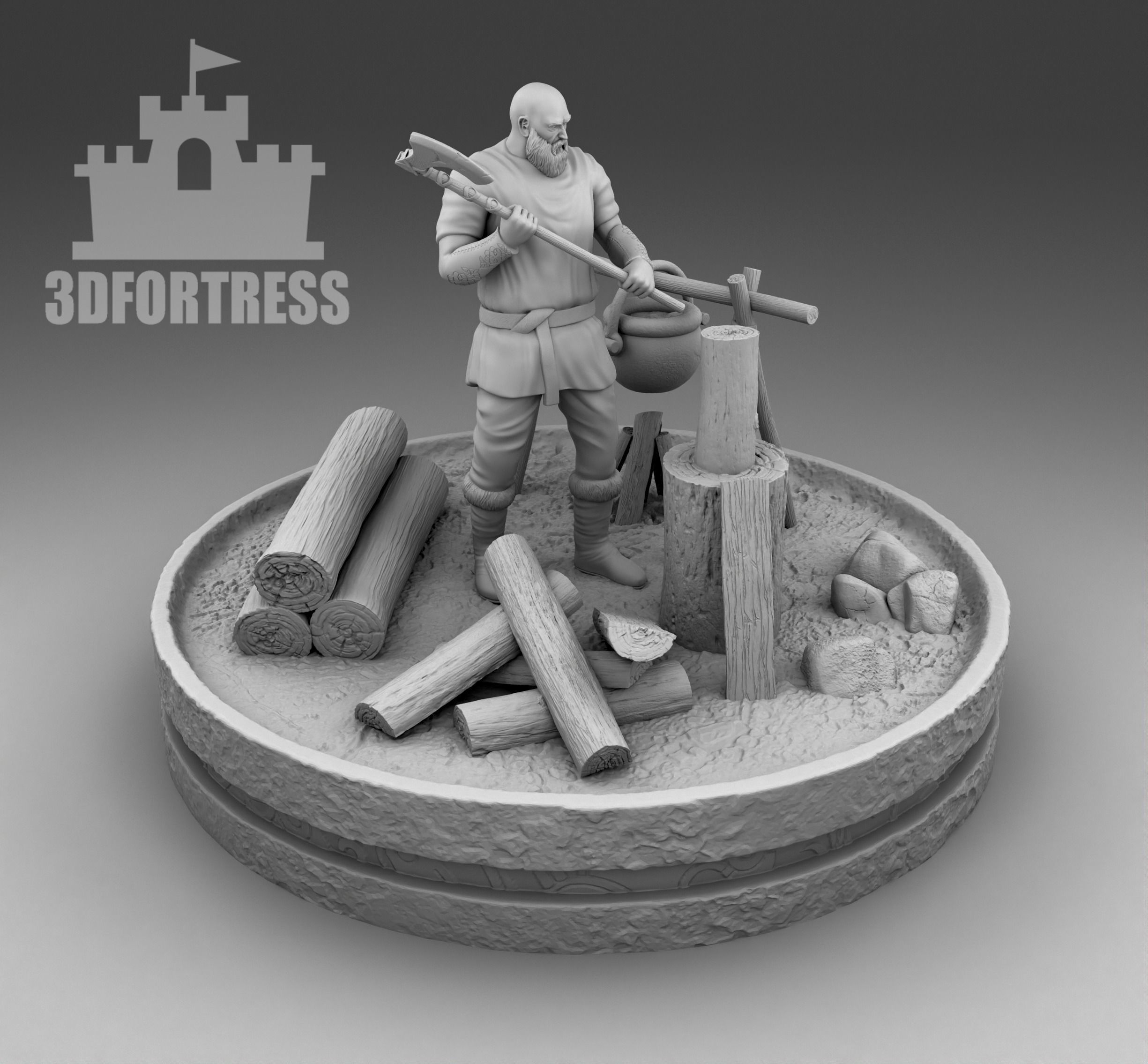 The woodcutter 3D print model_1