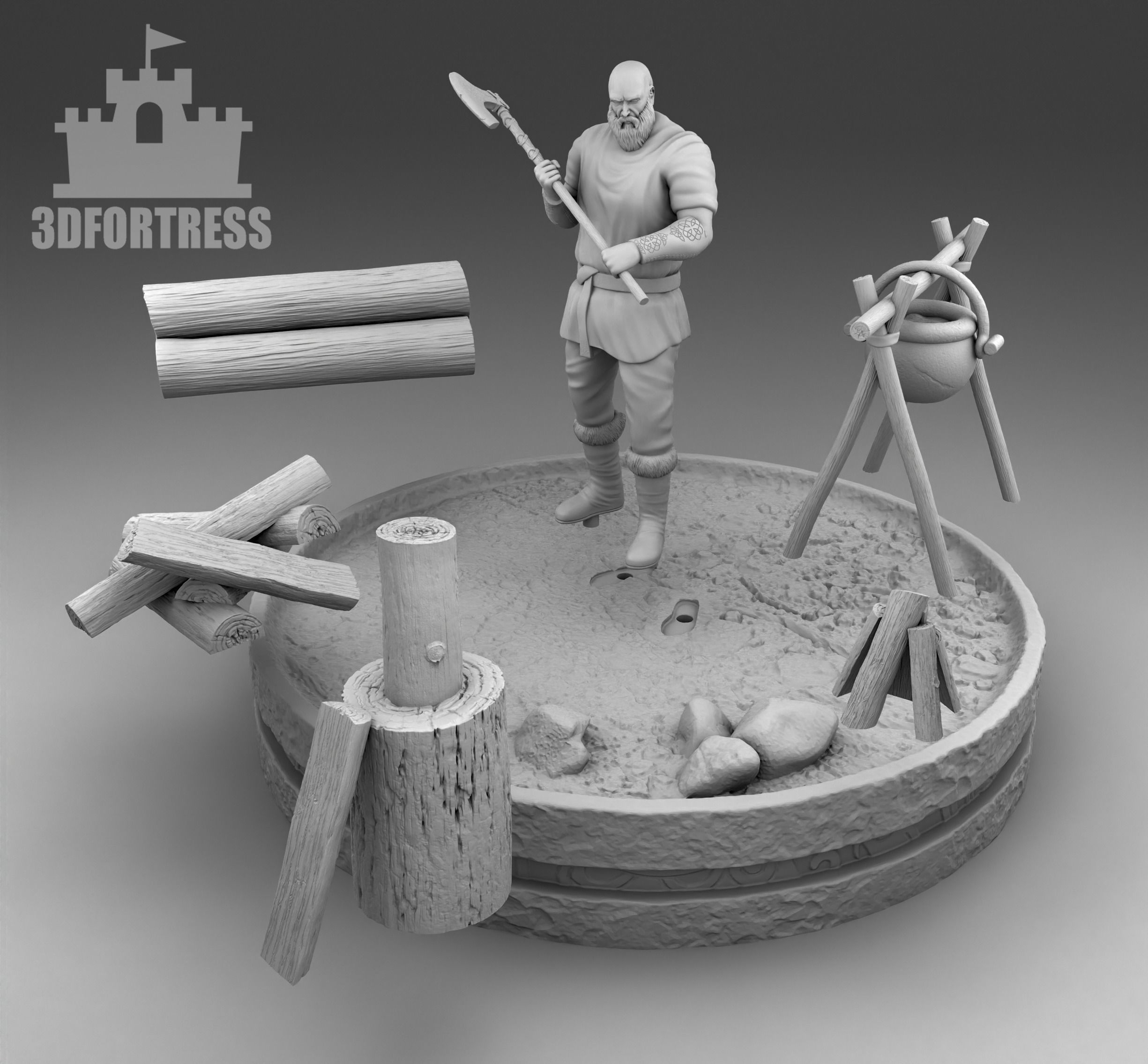 The woodcutter 3D print model_3
