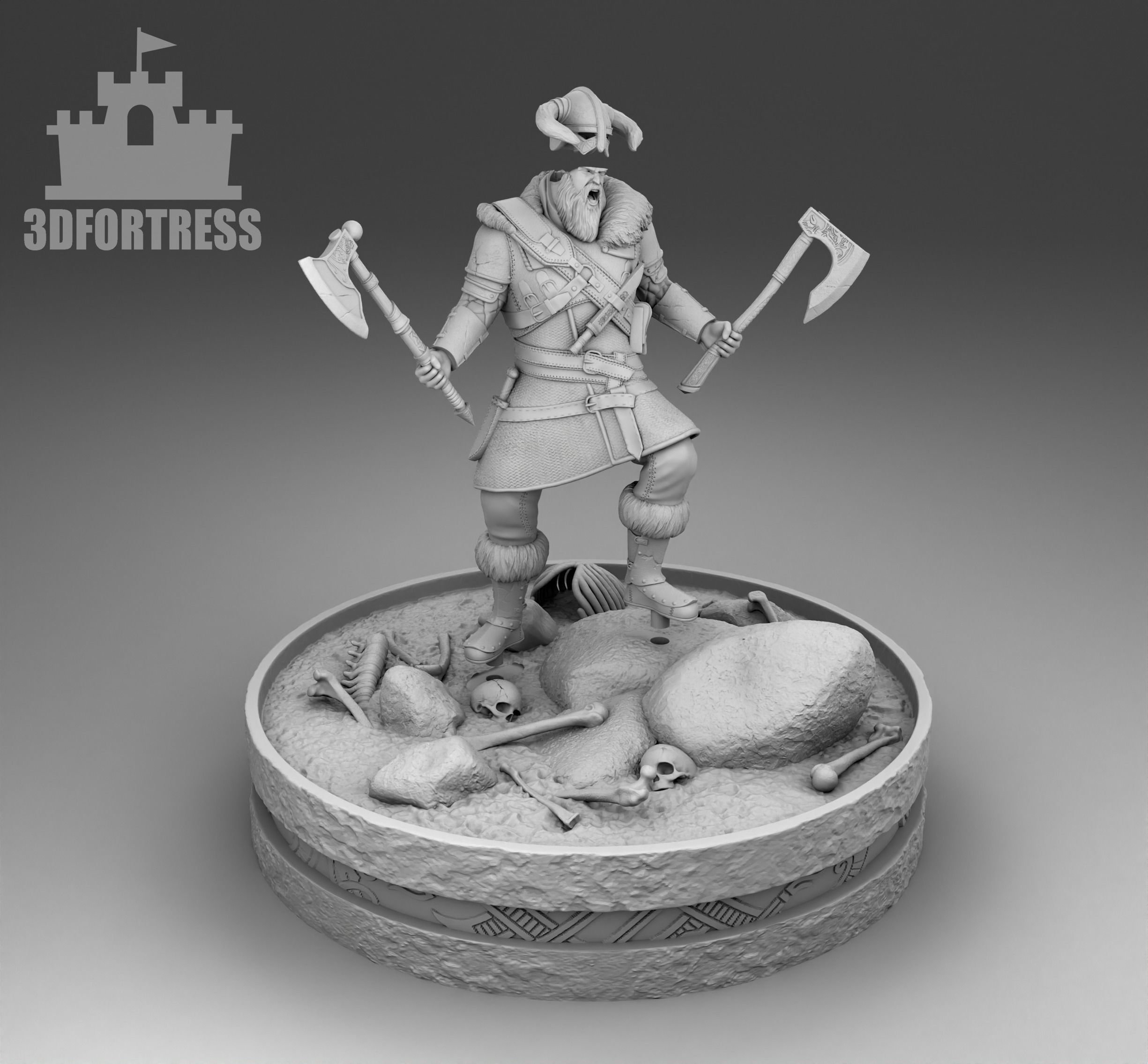 The furious Viking 3D print model_3