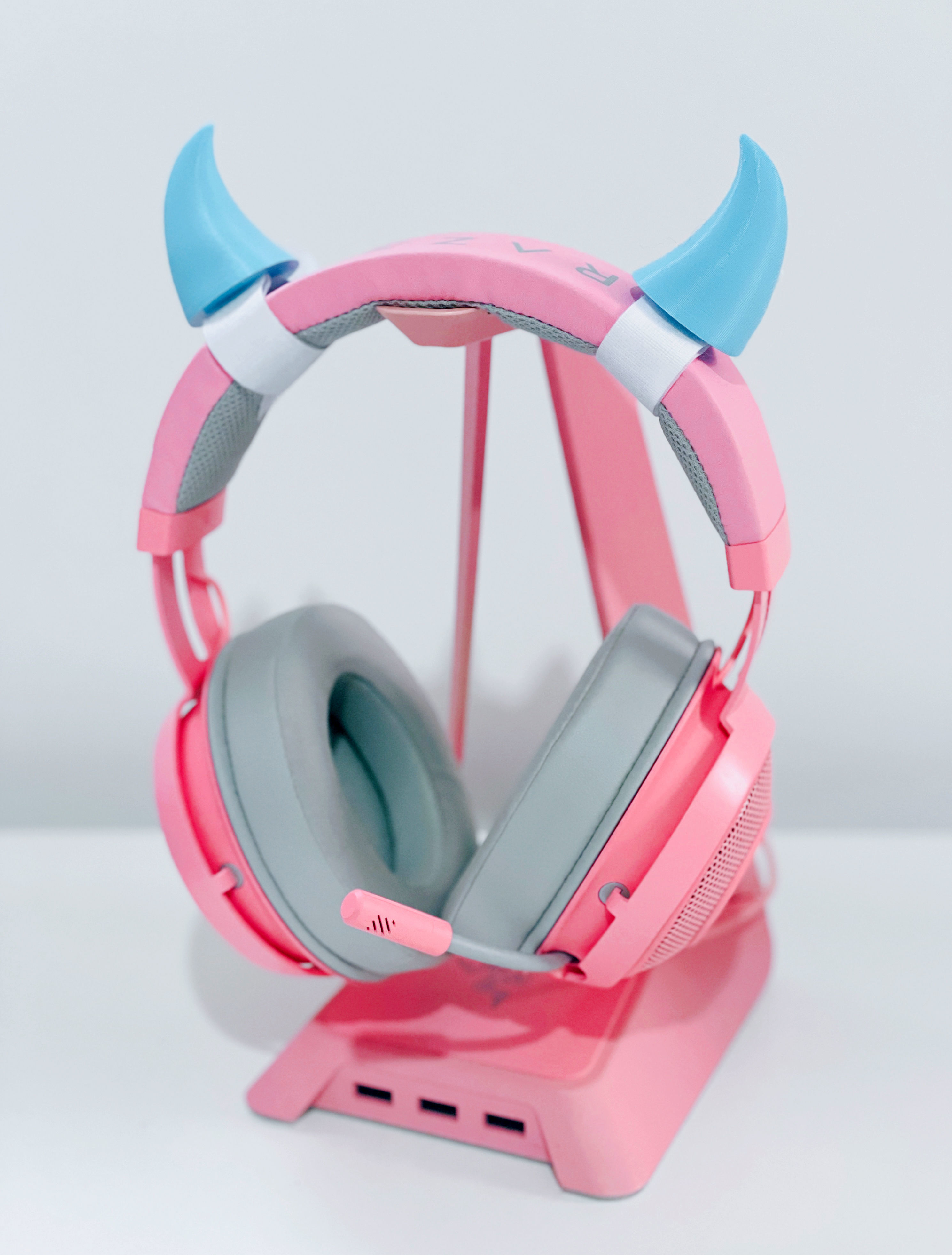 Devil Horns for Headset - Headphone Attachment 3D print model_2