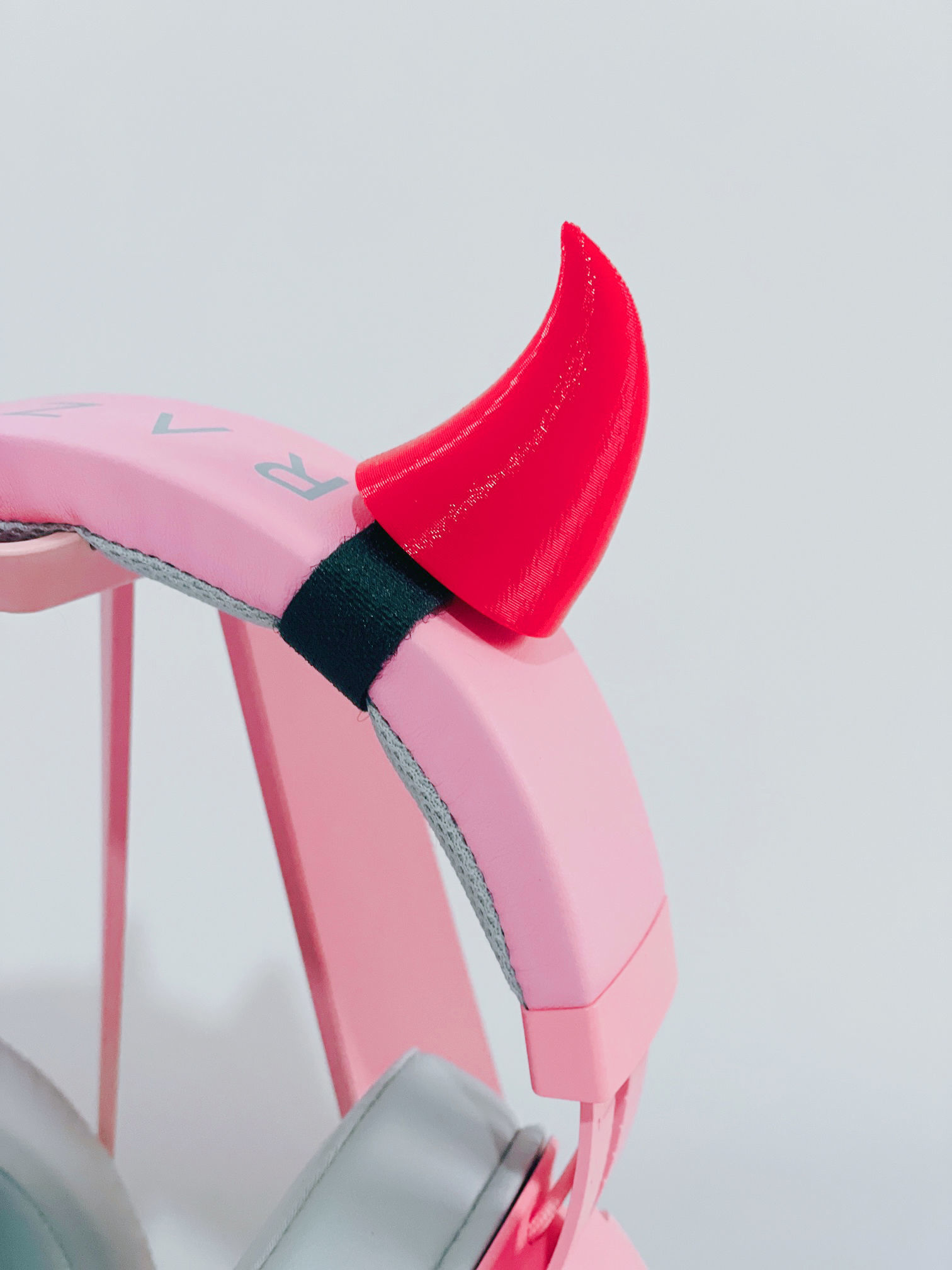 Devil Horns for Headset - Headphone Attachment 3D print model_3