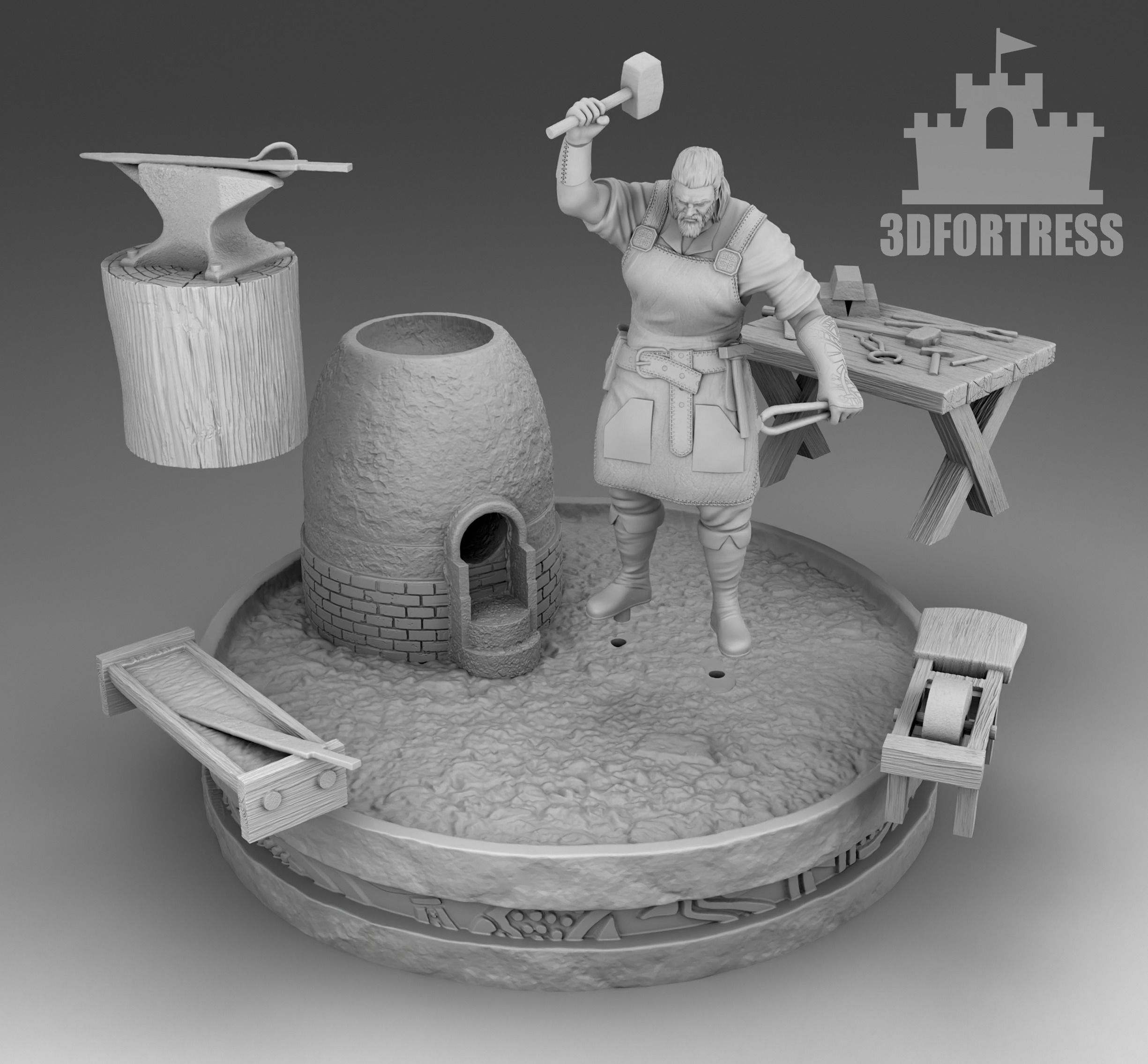Blacksmith 3D print model_3