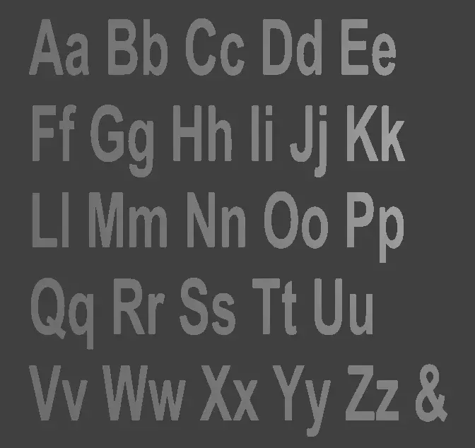 Arial front letter Free 3D model