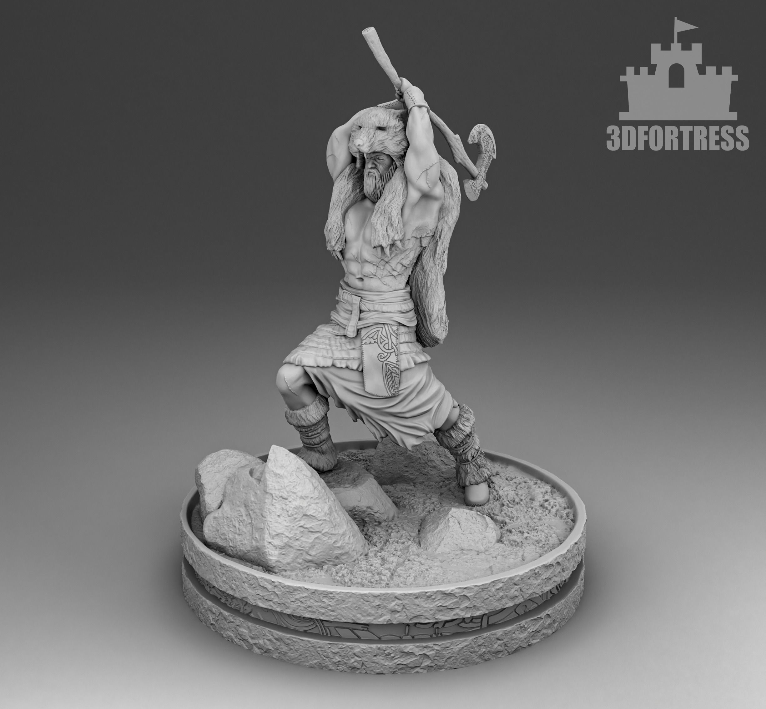 Attacking Viking 3D print model_1
