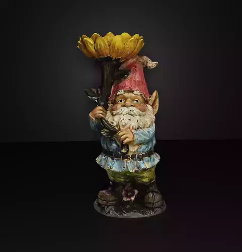 Gnome Holding Flower