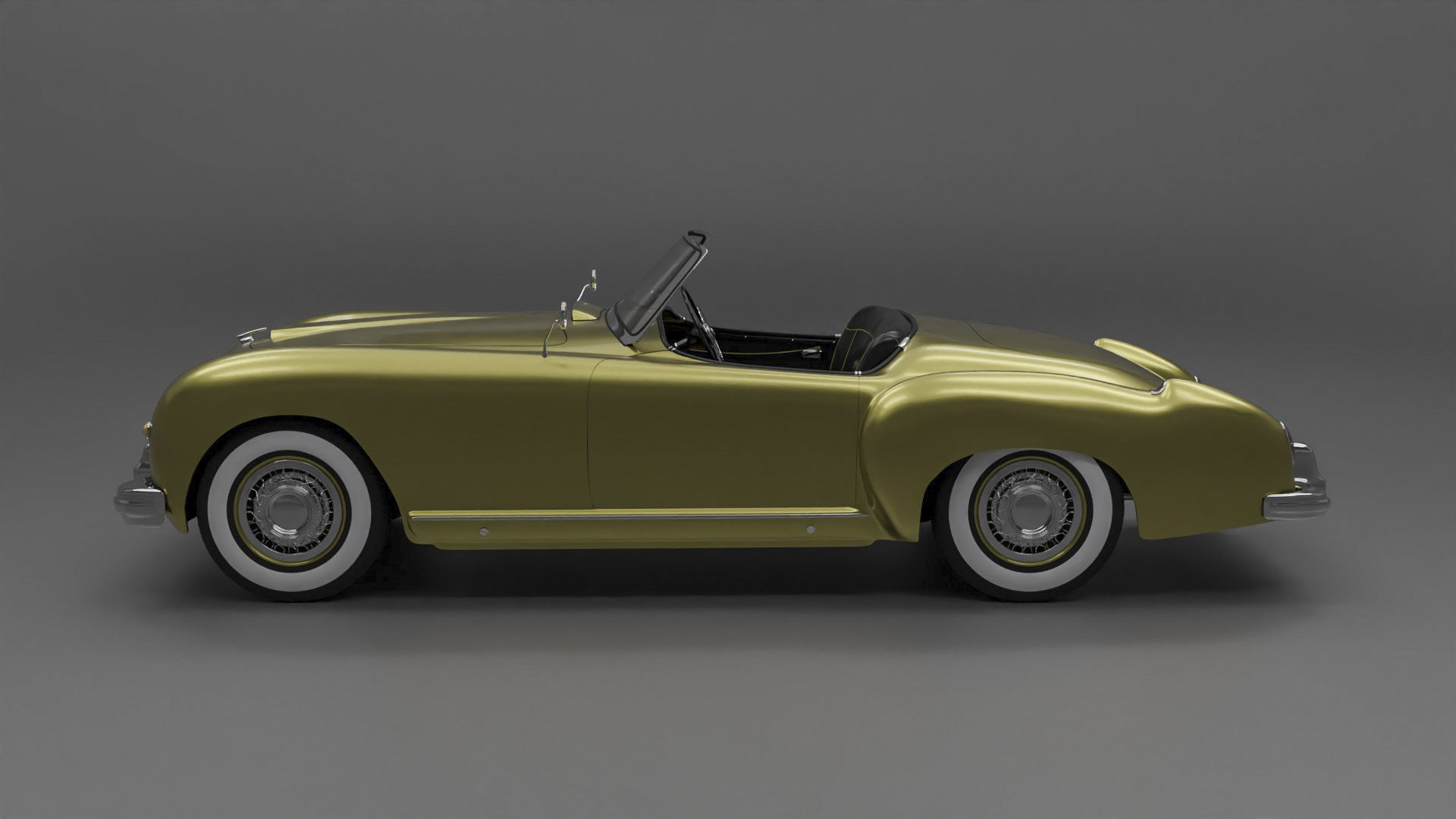 Nash-Healey Roadster 1952 3D model_3