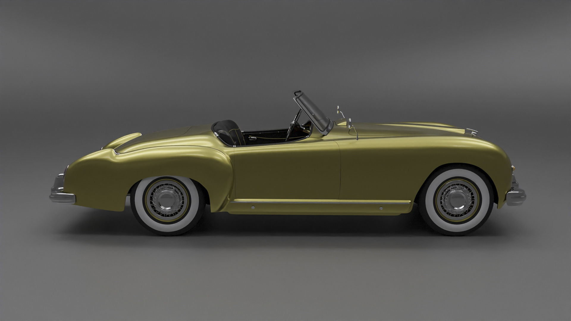 Nash-Healey Roadster 1952 3D model_7