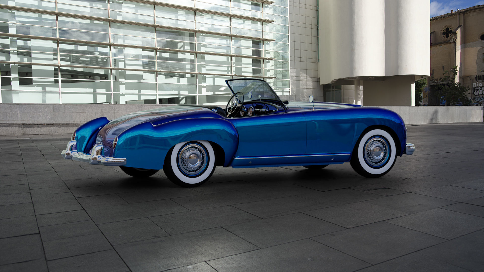 Nash-Healey Roadster 1952 3D model_1
