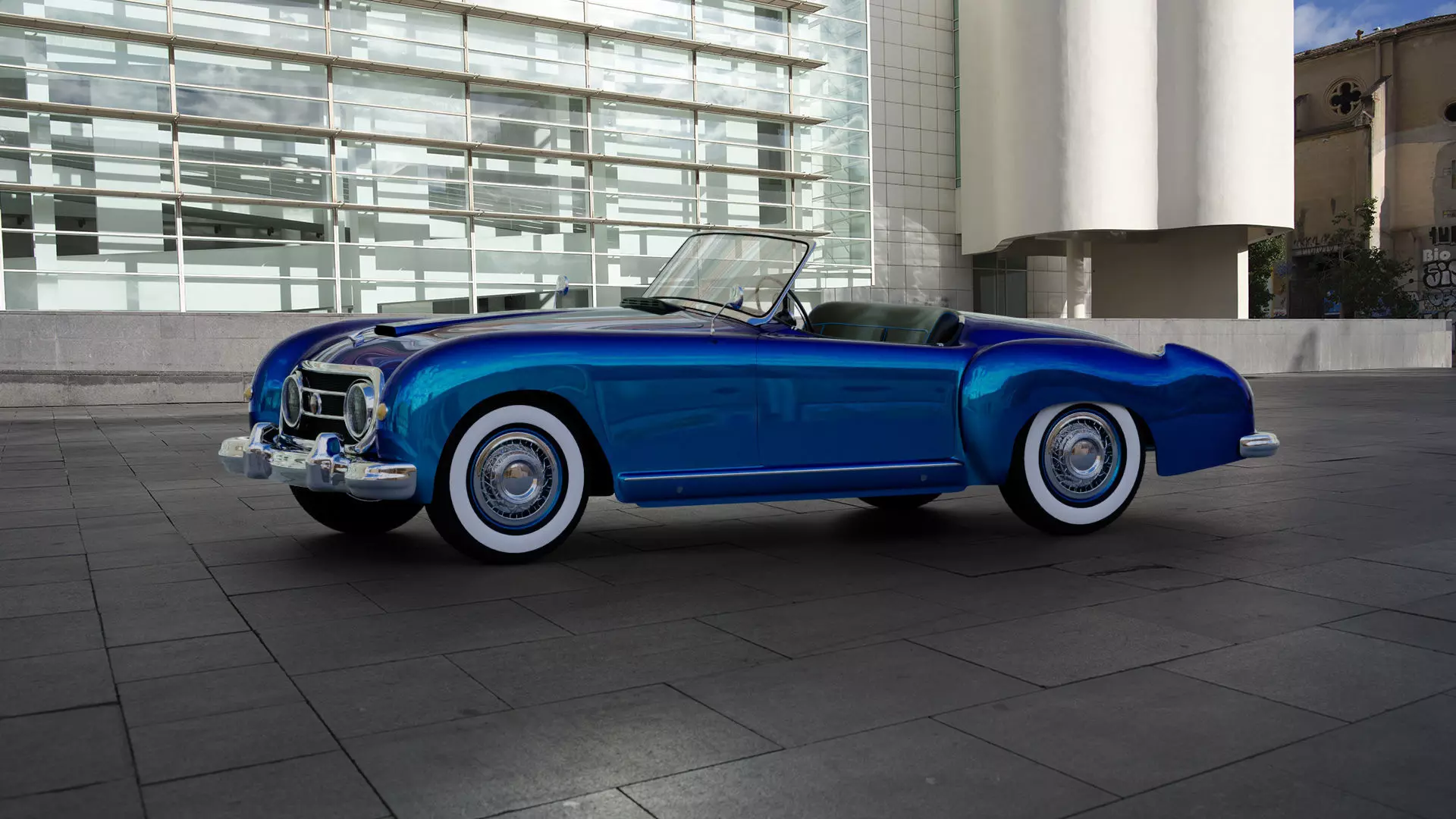 Nash-Healey Roadster 1952 3D model_0