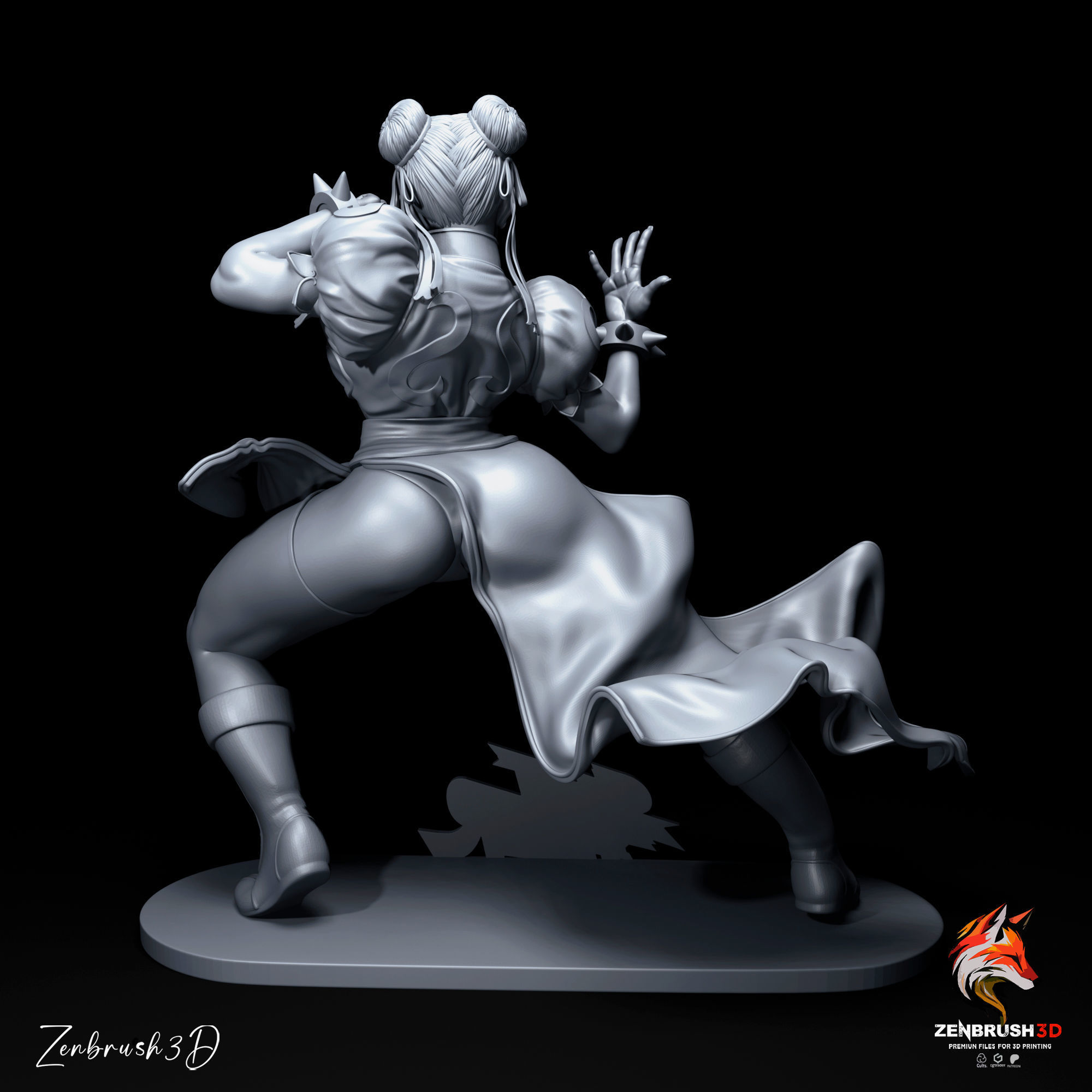 Chun-Li -  Street Fighter - NUDE - NFSW 3D PRINTING 3D print model_6