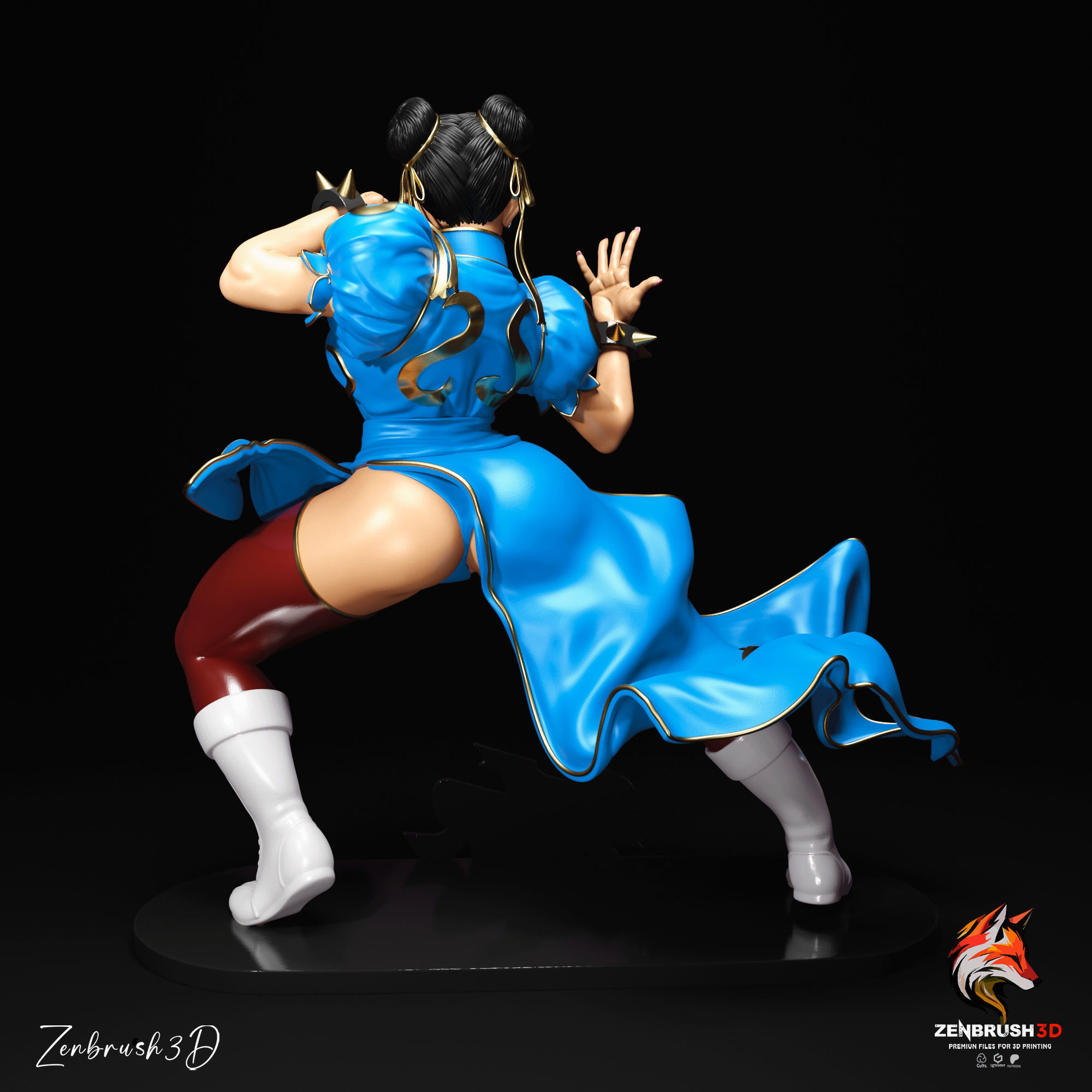 Chun-Li -  Street Fighter - NUDE - NFSW 3D PRINTING 3D print model_5