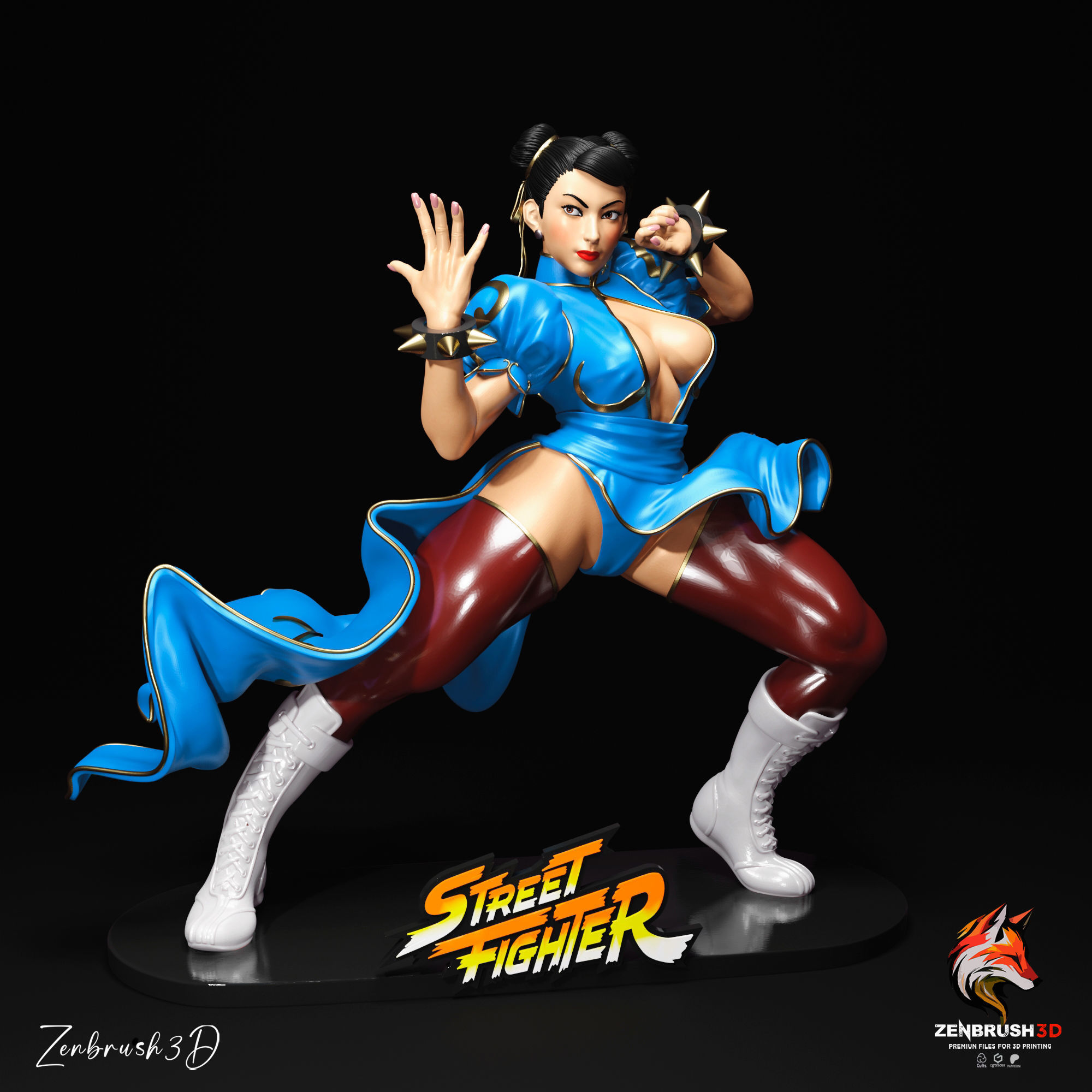 Chun-Li -  Street Fighter - NUDE - NFSW 3D PRINTING 3D print model_4