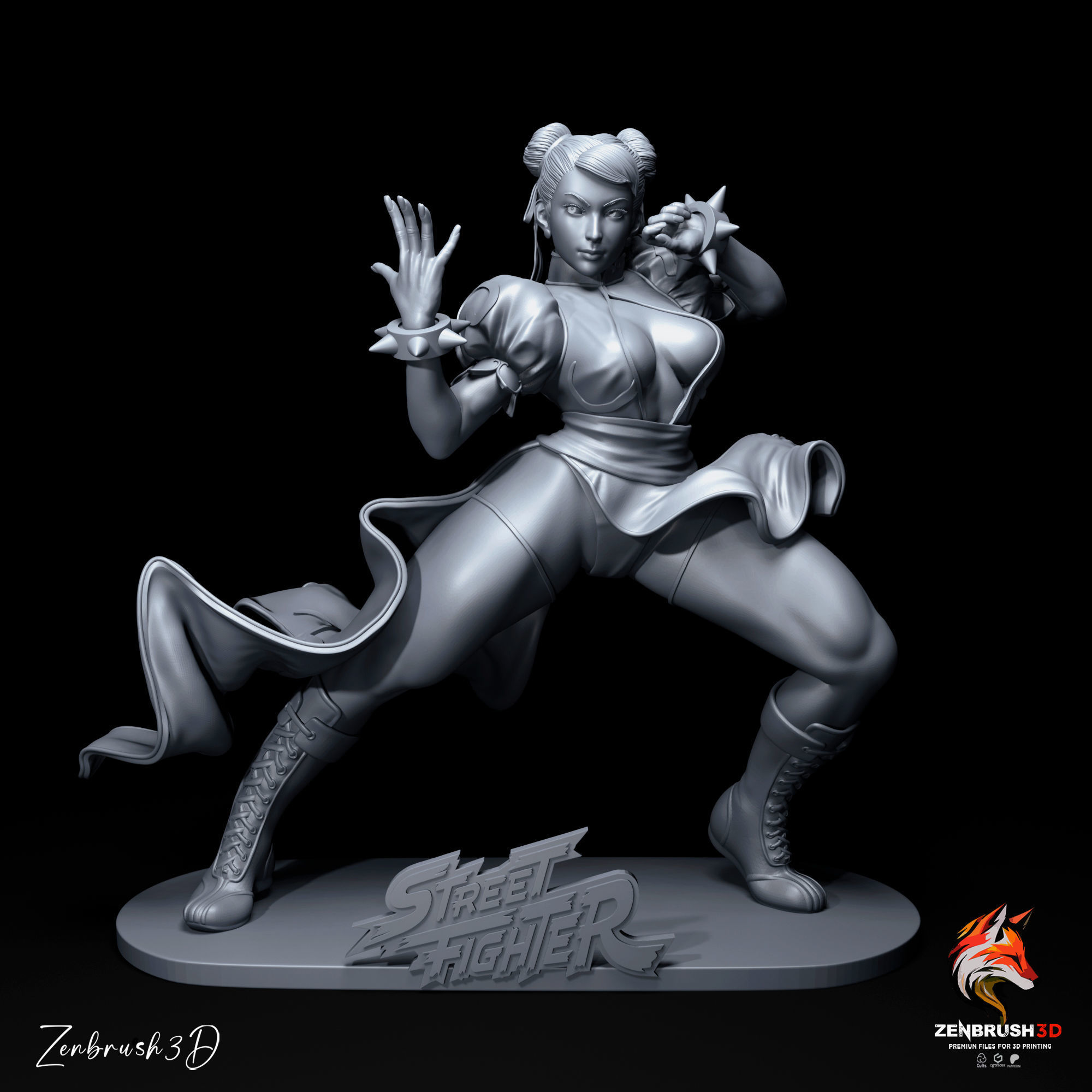 Chun-Li -  Street Fighter - NUDE - NFSW 3D PRINTING 3D print model_7
