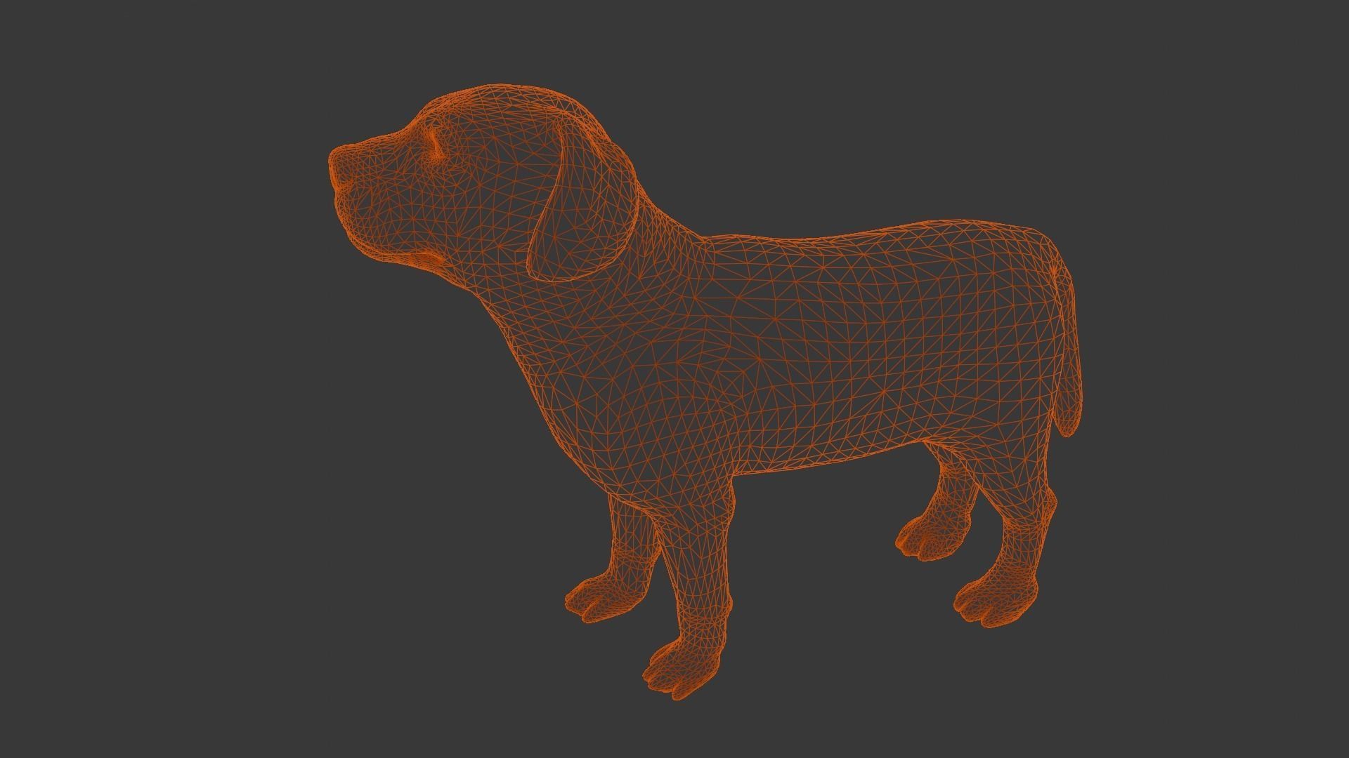 Puppy Animated Rigged Low-poly 3D model_13