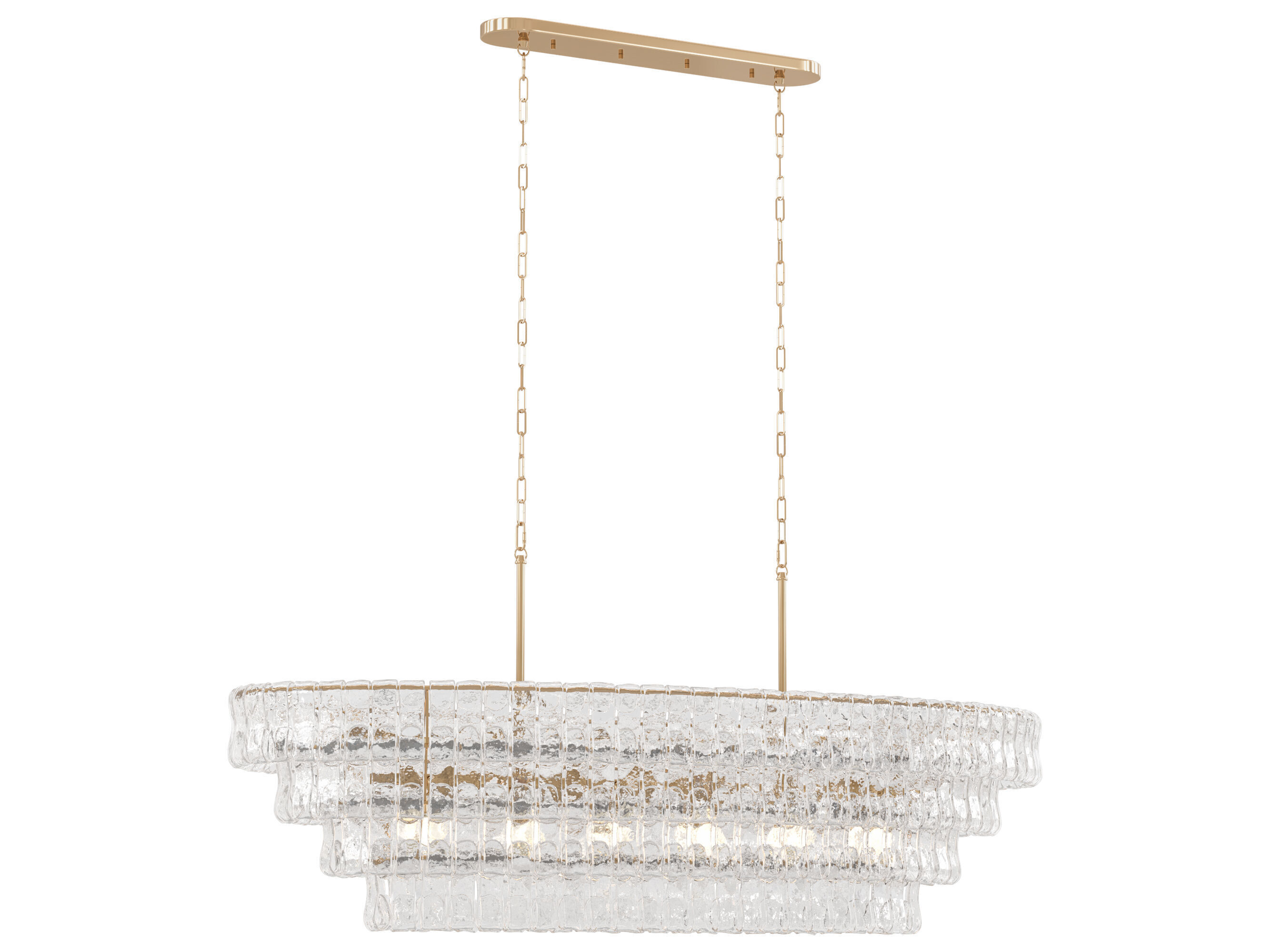 Ghiaccio Oval Chandelier Large 3D model_3