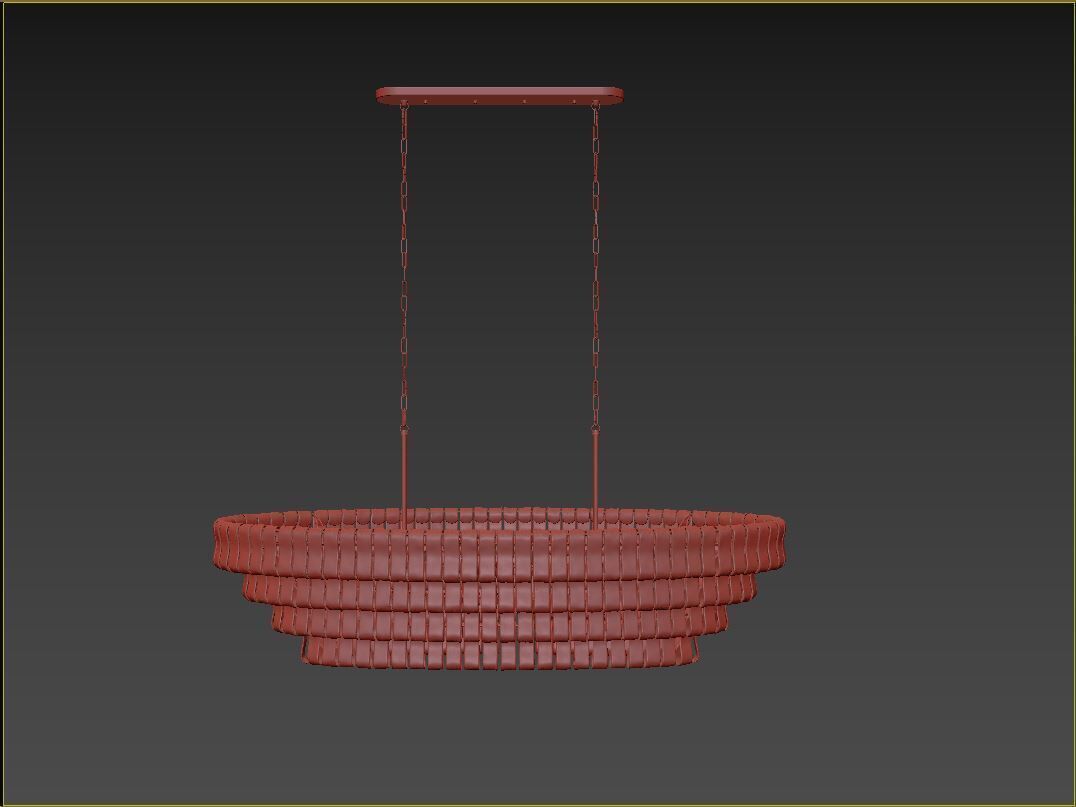 Ghiaccio Oval Chandelier Large 3D model_14