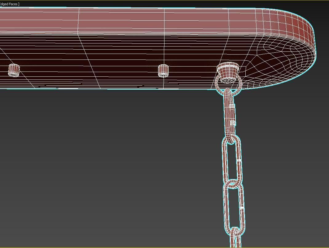 Ghiaccio Oval Chandelier Large 3D model_7