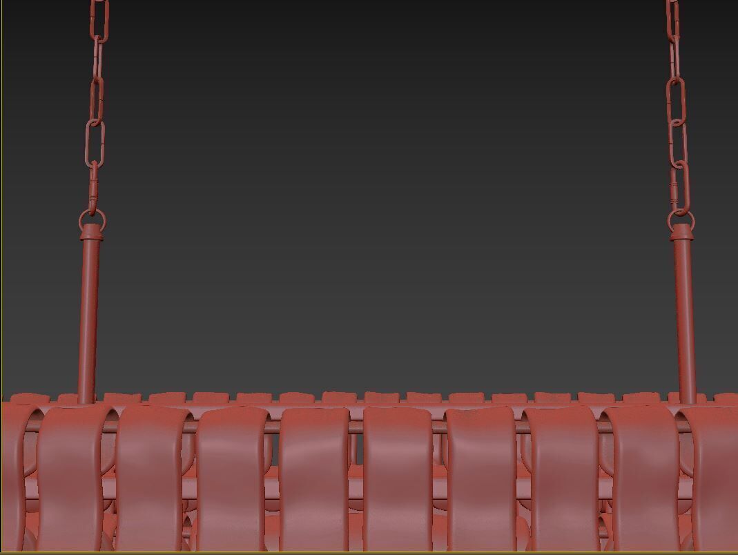 Ghiaccio Oval Chandelier Large 3D model_15