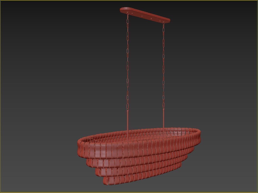 Ghiaccio Oval Chandelier Large 3D model_11