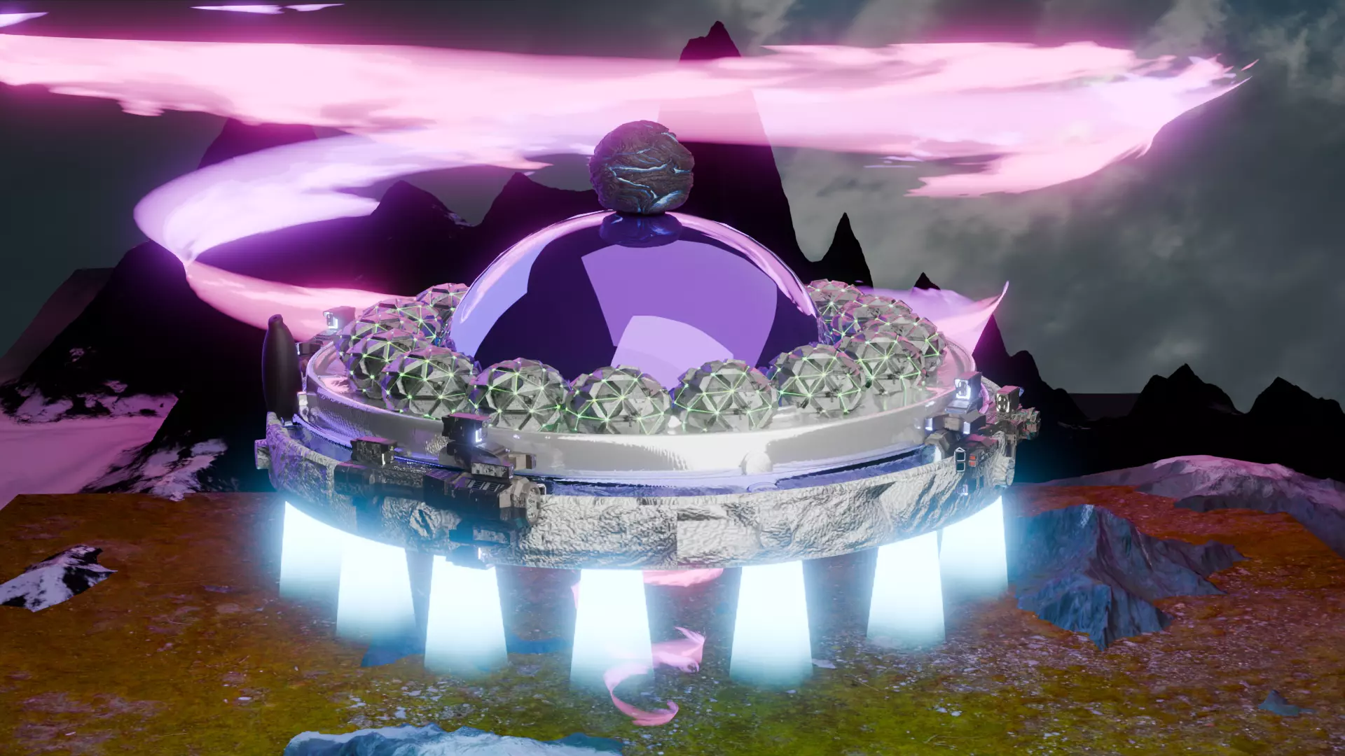 alien spaceship 3D model