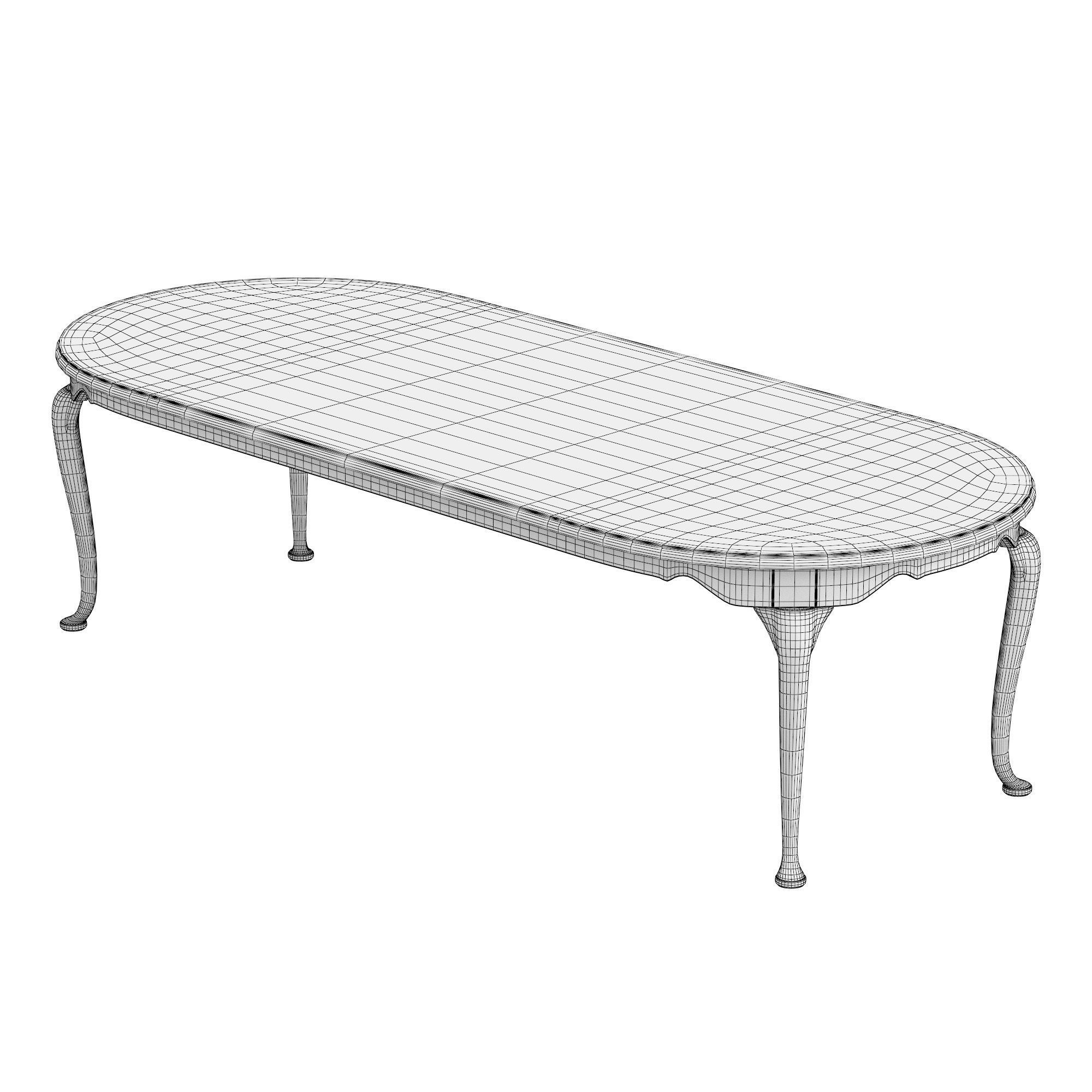 Art Deco Dining Table 3D model_4