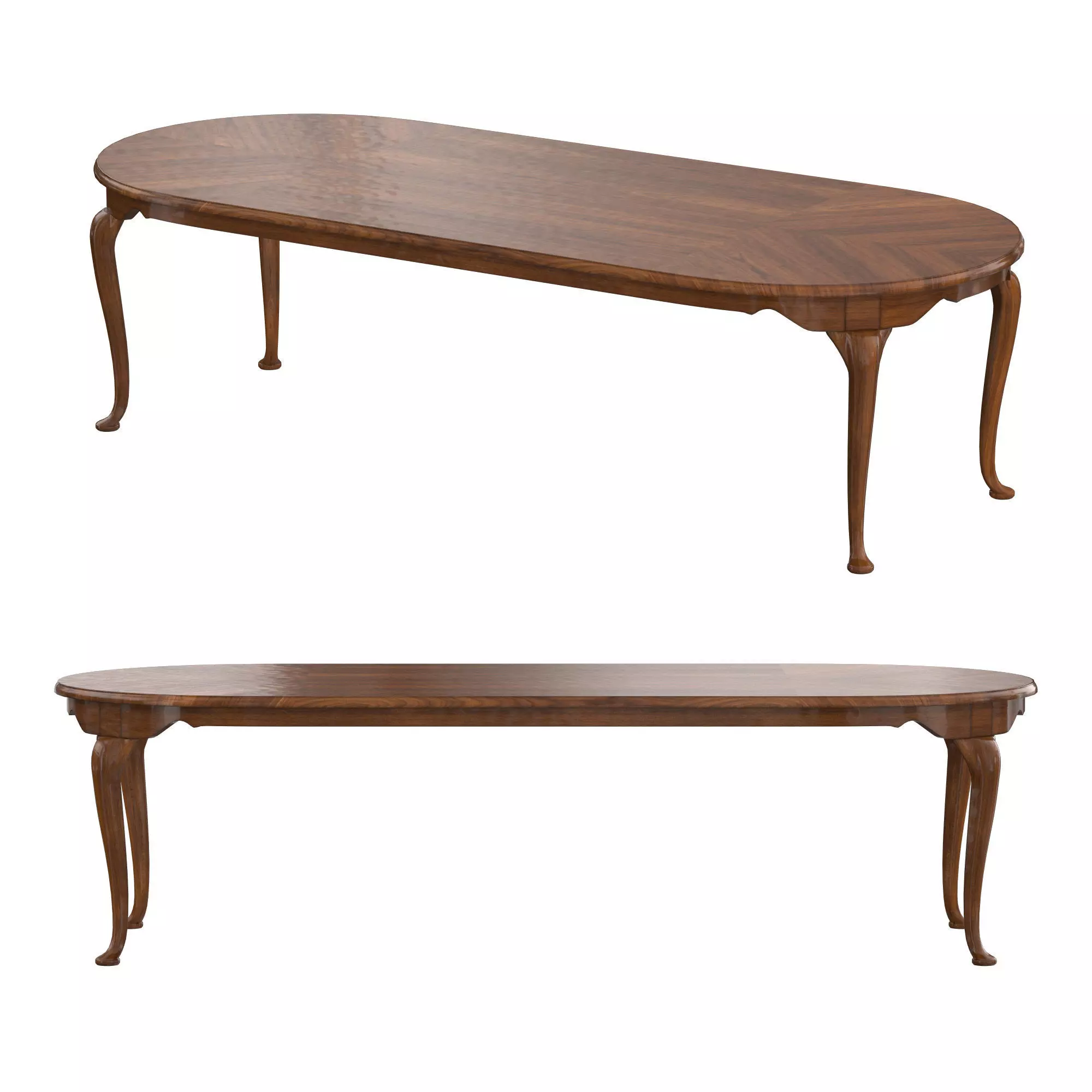 Art Deco Dining Table 3D model_0