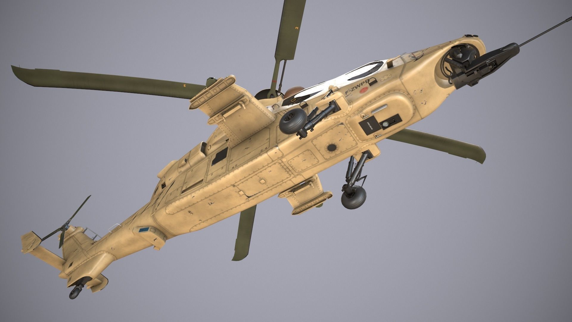 EC-665 Tiger HAD Block 2 France Basic Low-poly 3D model_16