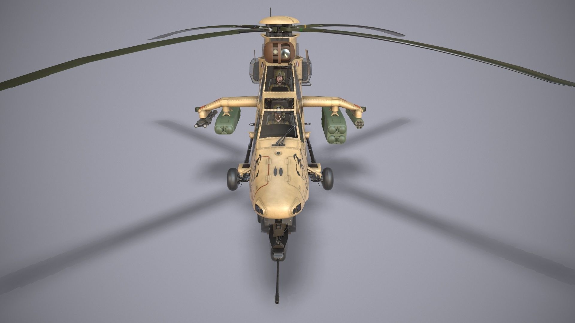 EC-665 Tiger HAD Block 2 France Basic Low-poly 3D model_18