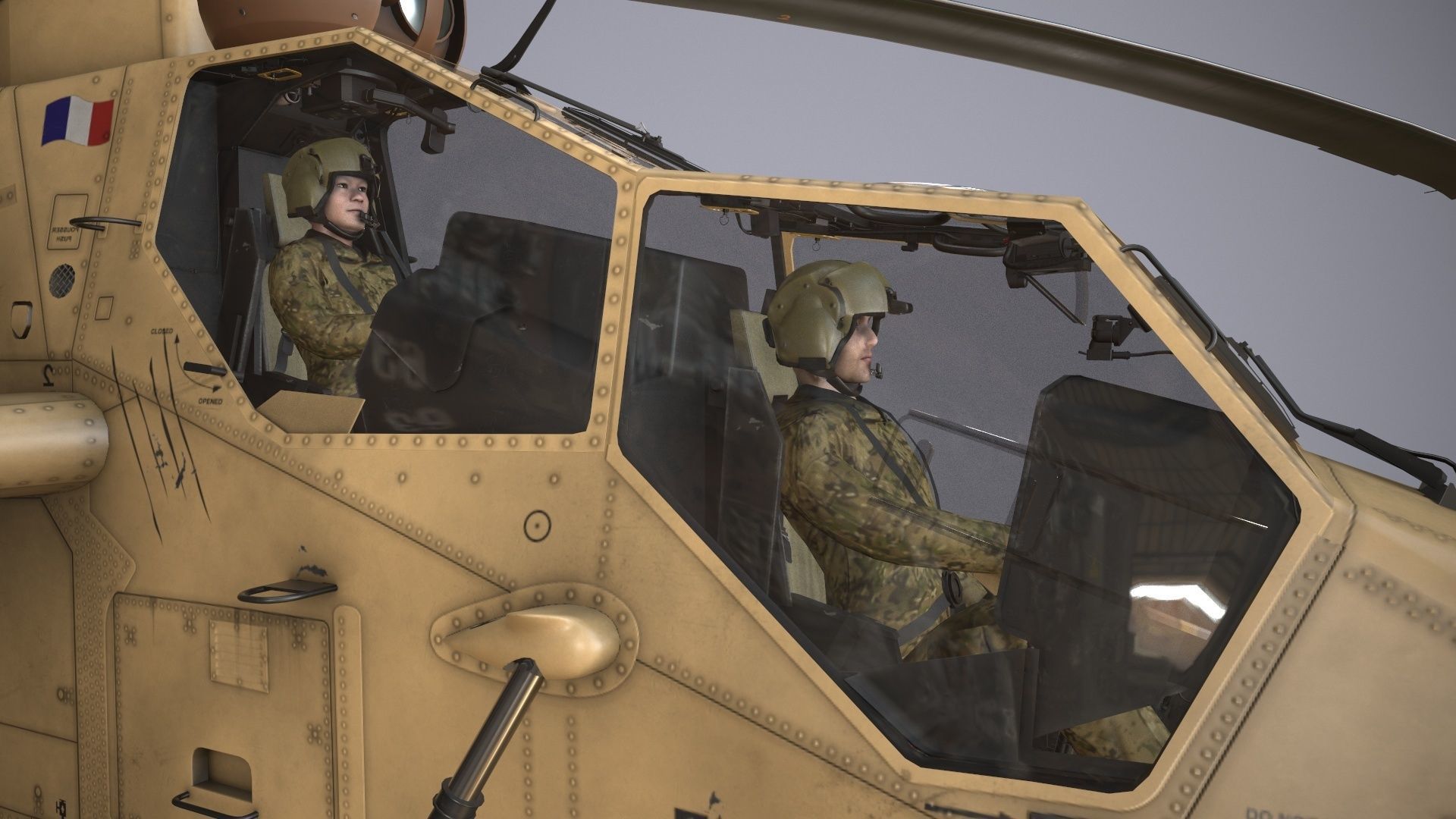 EC-665 Tiger HAD Block 2 France Basic Low-poly 3D model_8