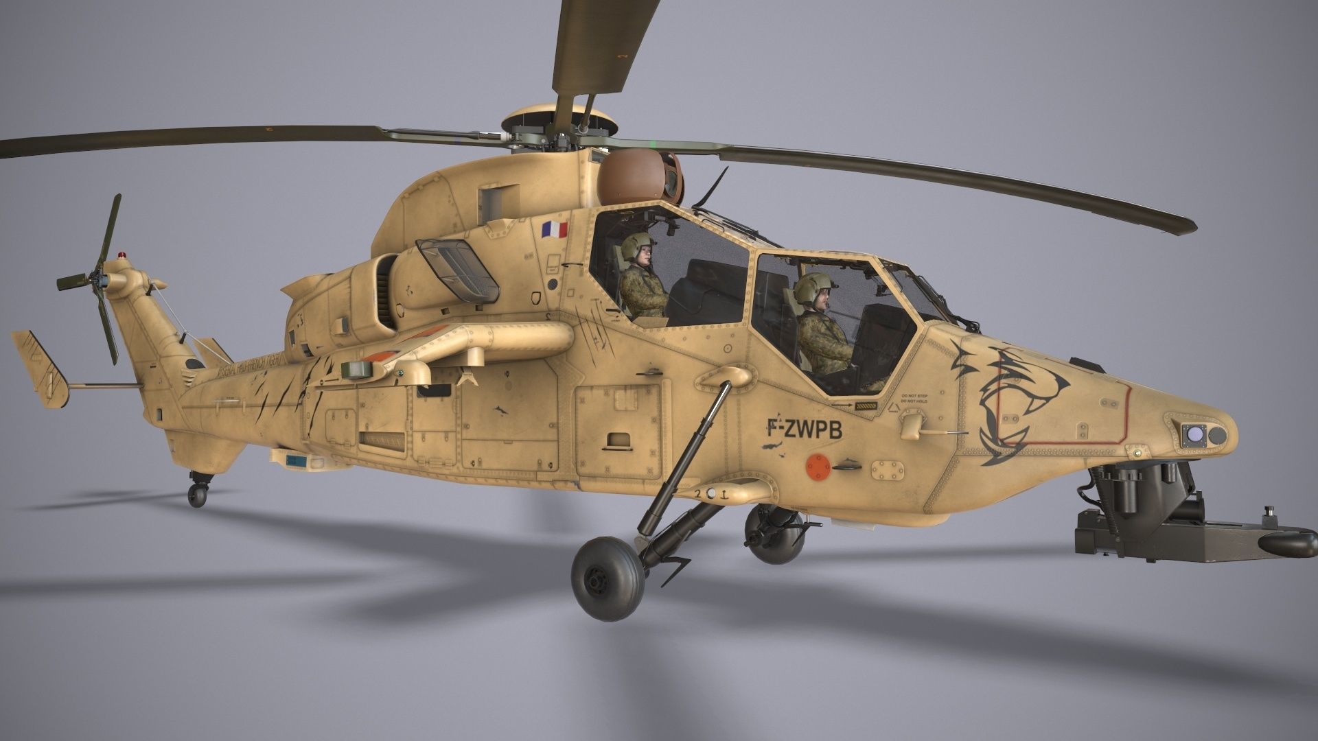 EC-665 Tiger HAD Block 2 France Basic Low-poly 3D model_7