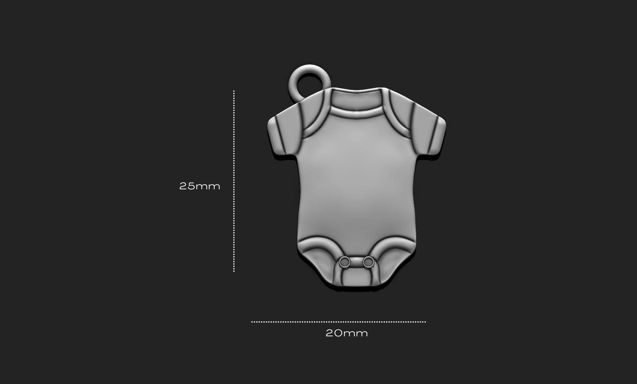 Baby Body Pendant - 3D STL File for 3D Printing 3D print model_1