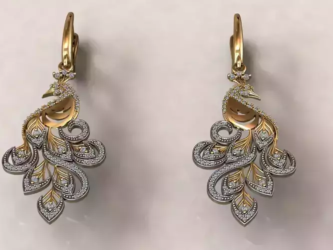 Phoenix earrings Firebird