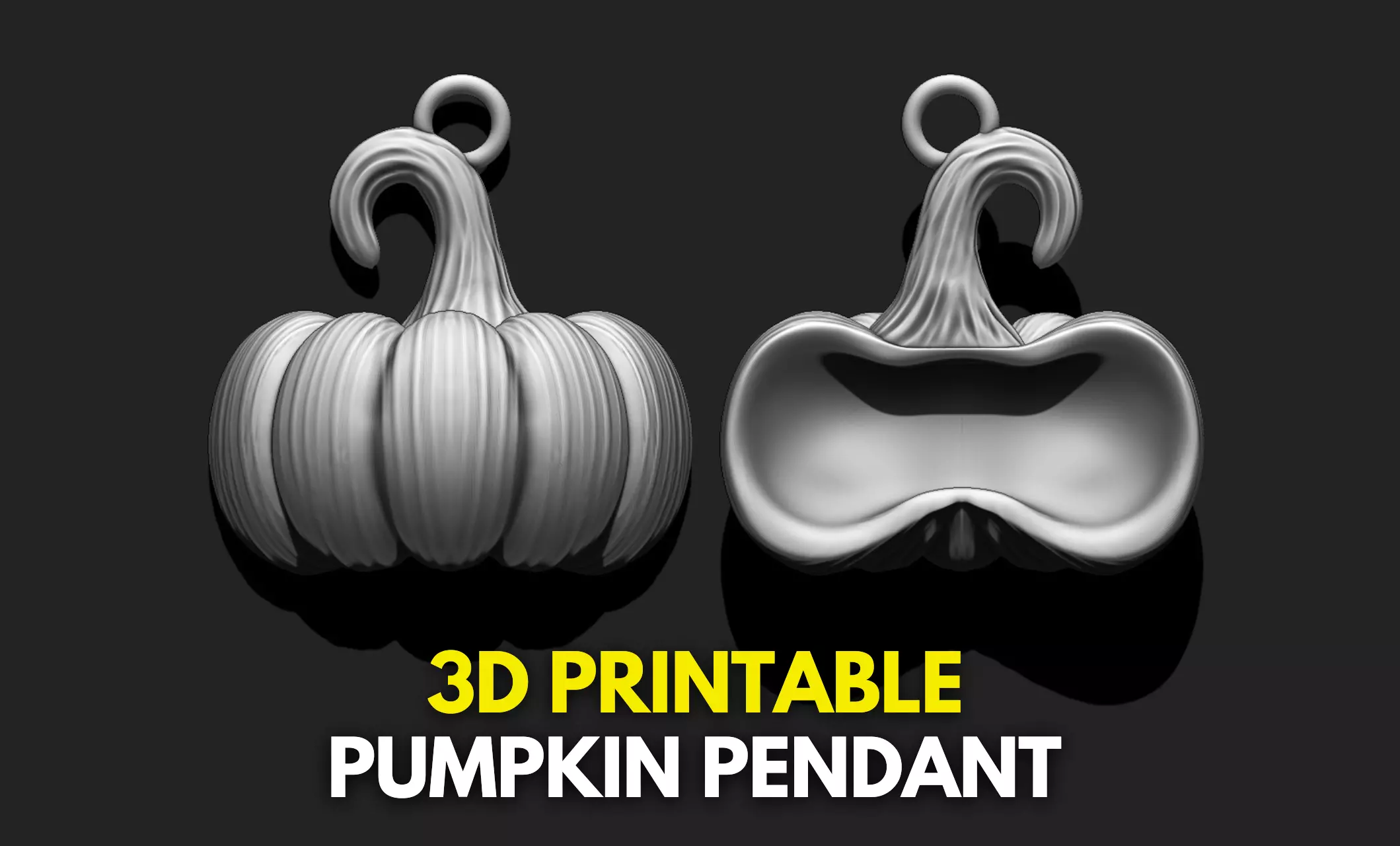 Pumpkin Pendant Keychain - 3D STL File for 3D Printing 3D print model