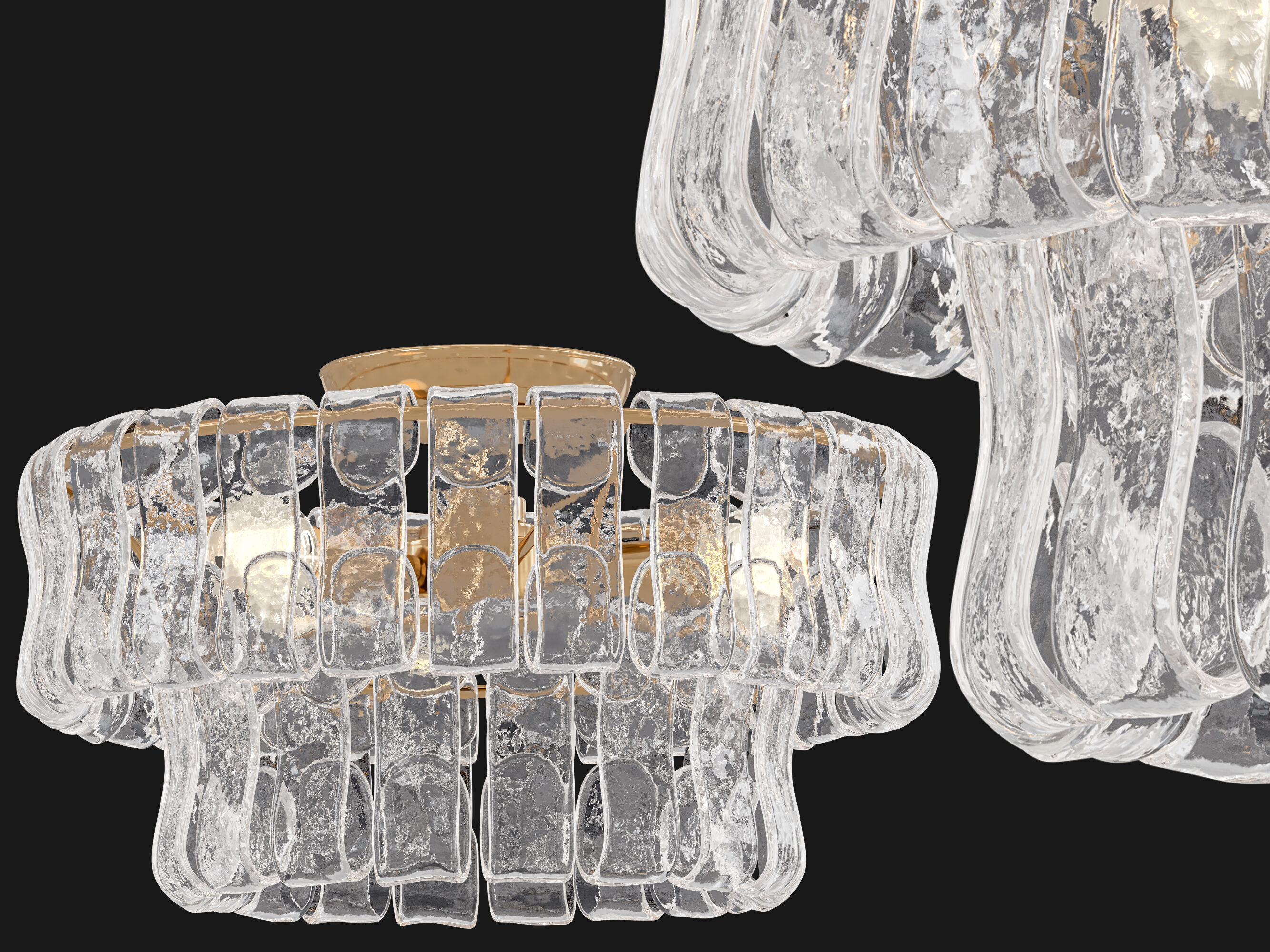 Ghiaccio Flush Mount 3D model_1