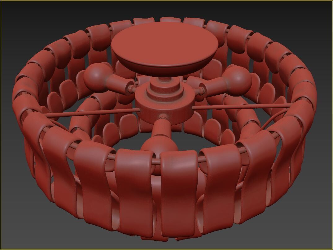 Ghiaccio Flush Mount 3D model_11