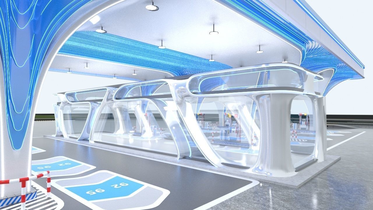 Gas Station 2 3D model_8