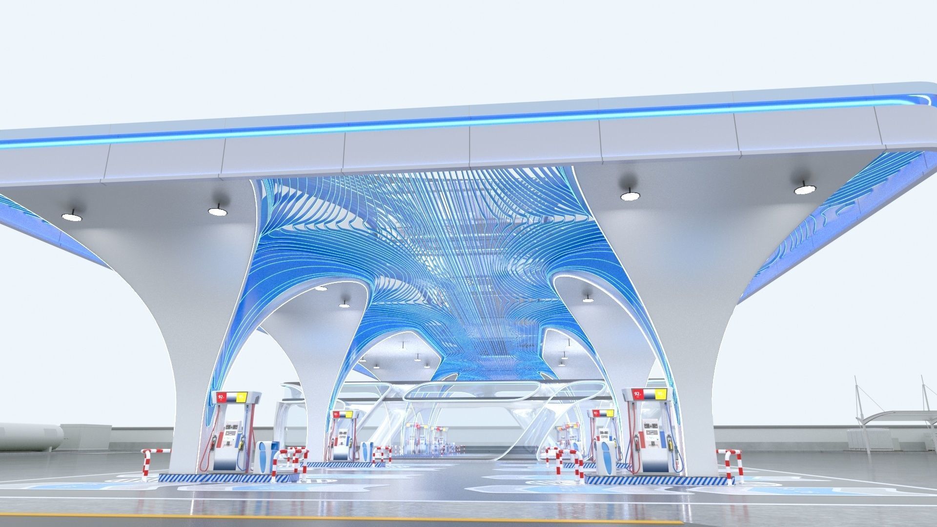 Gas Station 2 3D model_3