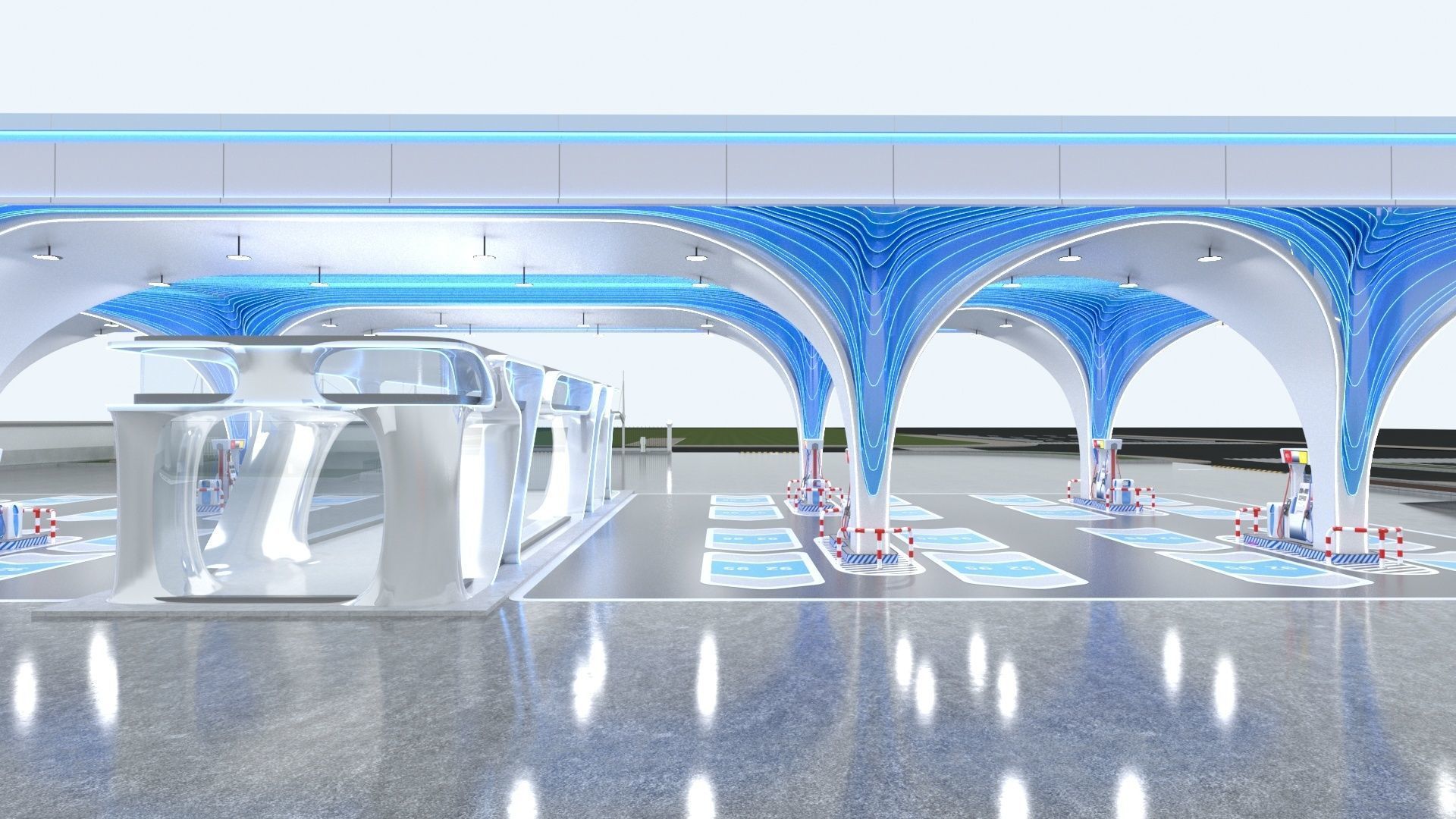 Gas Station 2 3D model_4