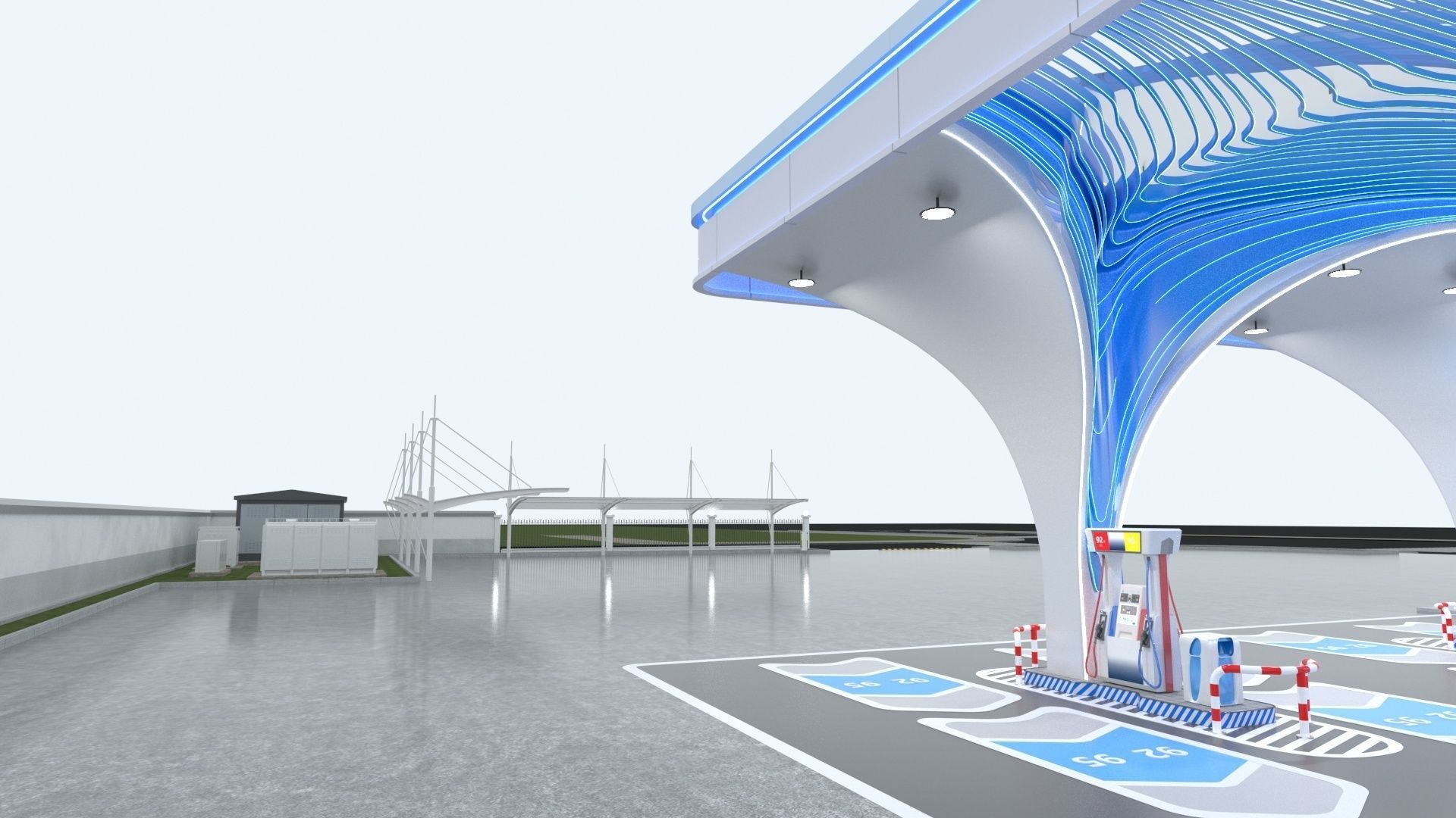 Gas Station 2 3D model_6