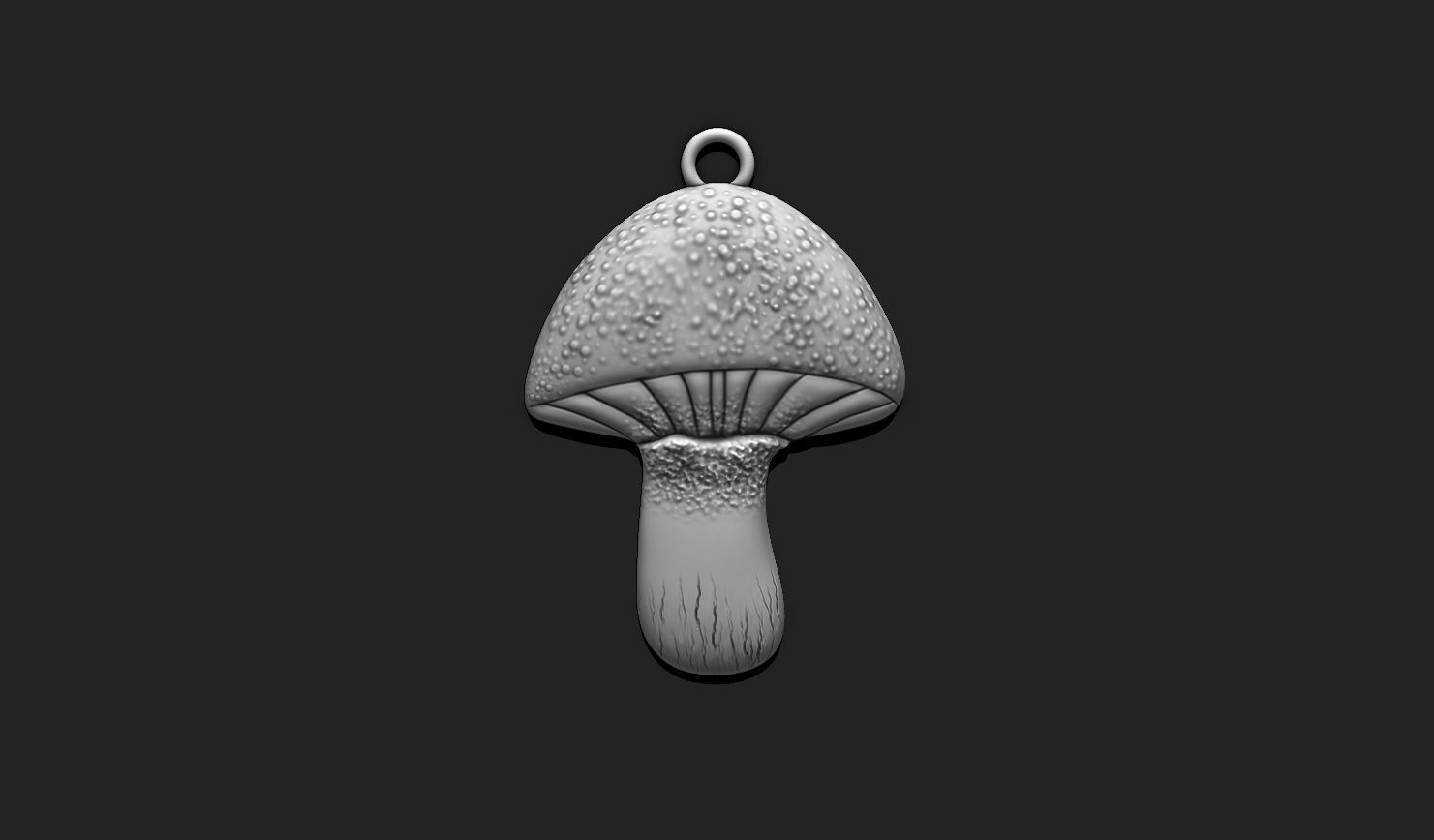 Mushroom Pendant Keychain - 3D STL File for 3D Printing 3D print model_3