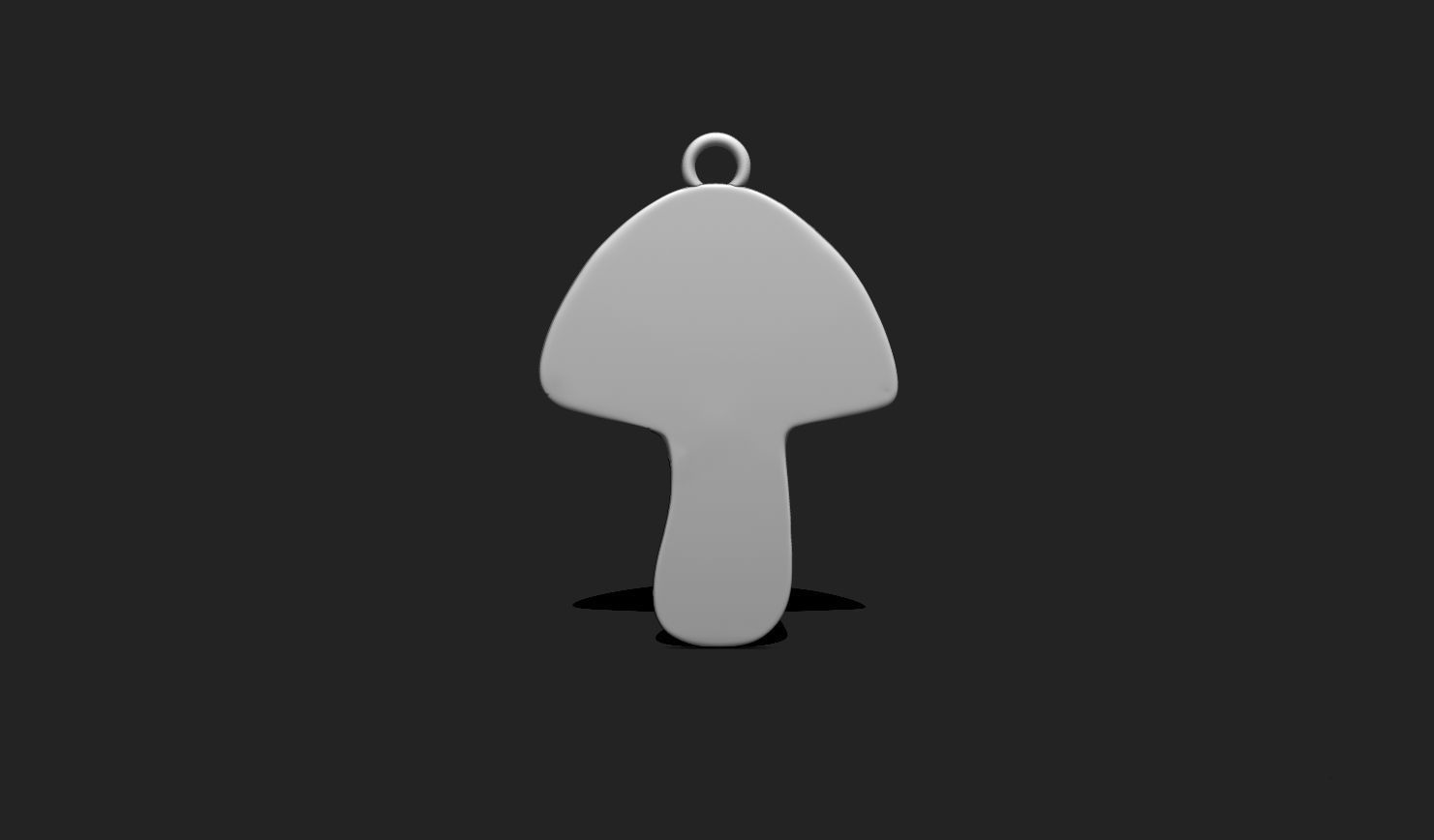 Mushroom Pendant Keychain - 3D STL File for 3D Printing 3D print model_6