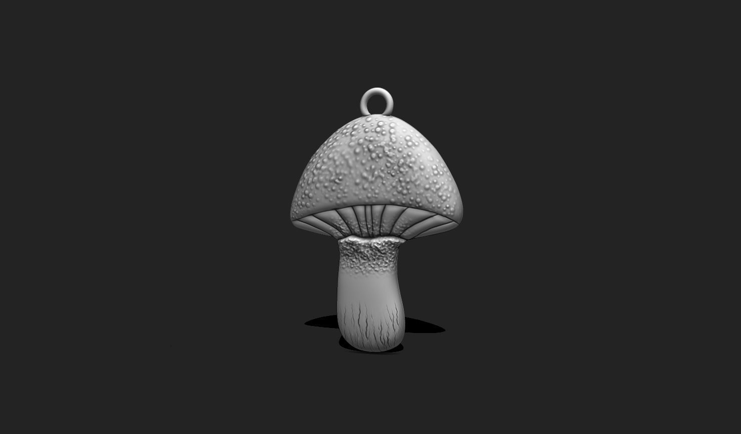 Mushroom Pendant Keychain - 3D STL File for 3D Printing 3D print model_7
